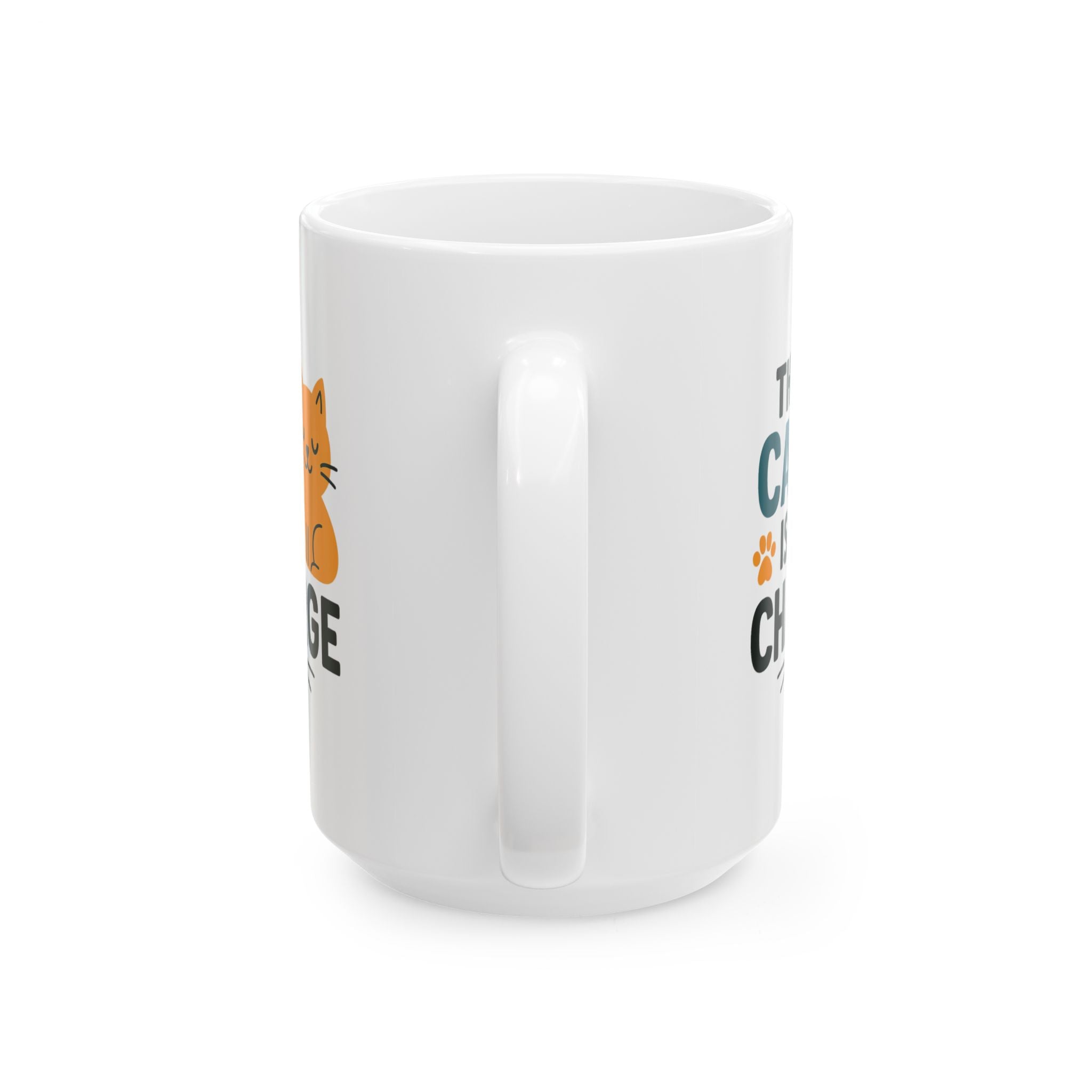 Boss Is The Cat Coffee Mug | Funny Pet Humor | Ceramic Mug