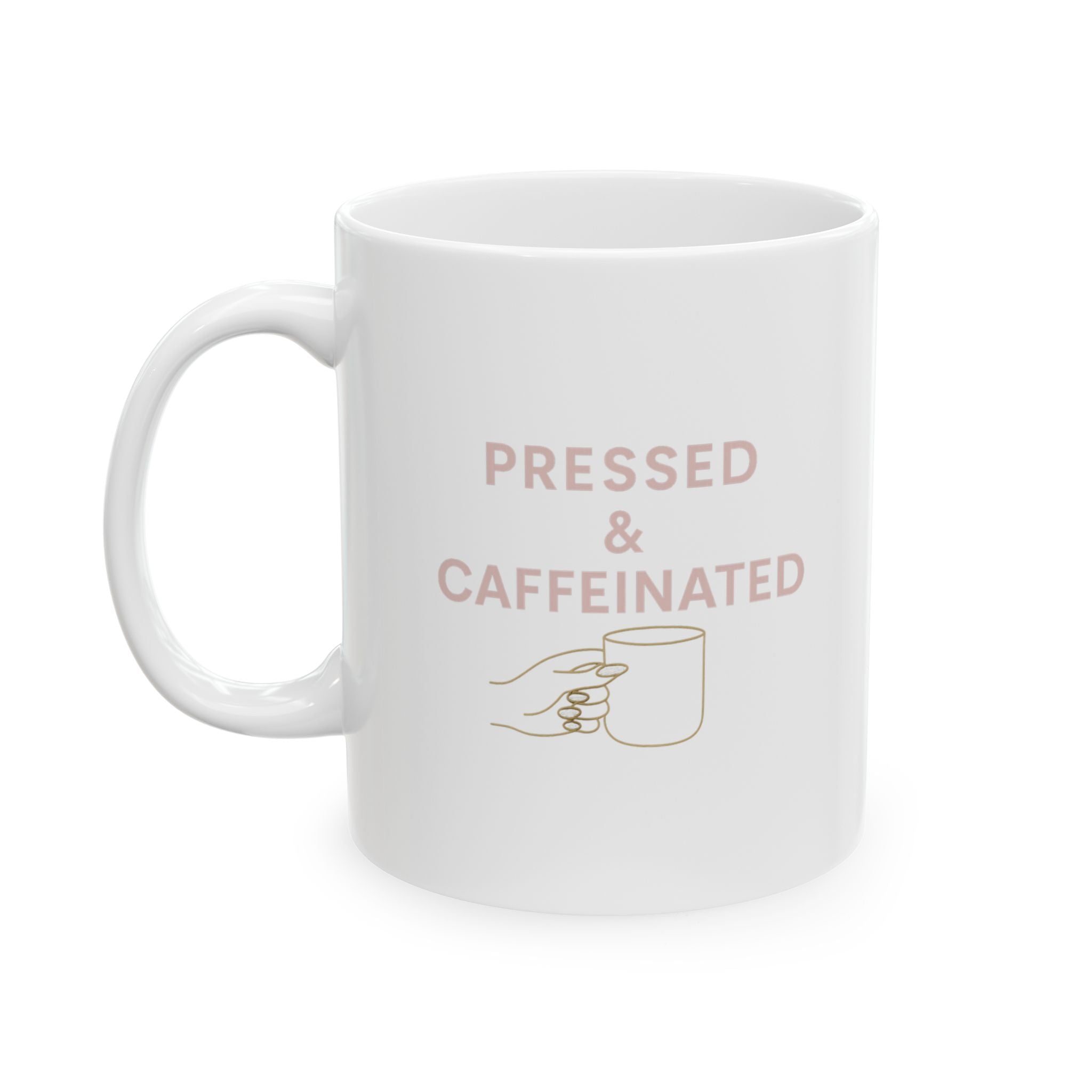 Nail Tech Pressed And Caffeinated Coffee Mug | Unique Gift | Ceramic Mug