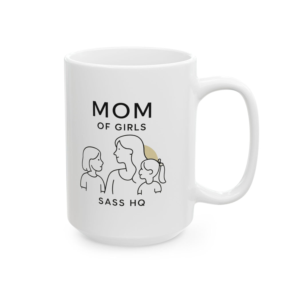 Mom Of Girls Glitter In My Coffee Coffee Mug | Girl Mom Humor | Ceramic Mug