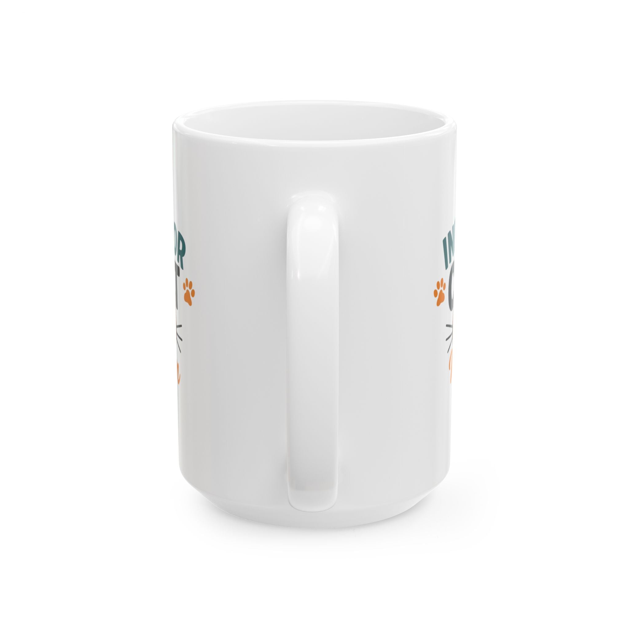 Indoor Cat Zero Drama Maximum Cuddles Coffee Mug | Cat Lover Gift | Ceramic Mug