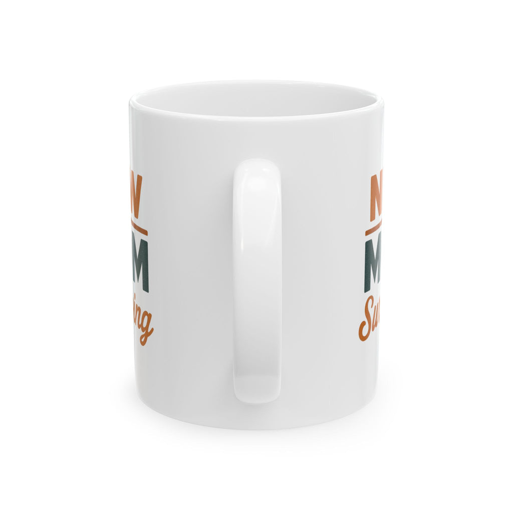 Newborn Mom Boss Level Unlocked Coffee Mug | Funny New Mom Gift | Ceramic Mug