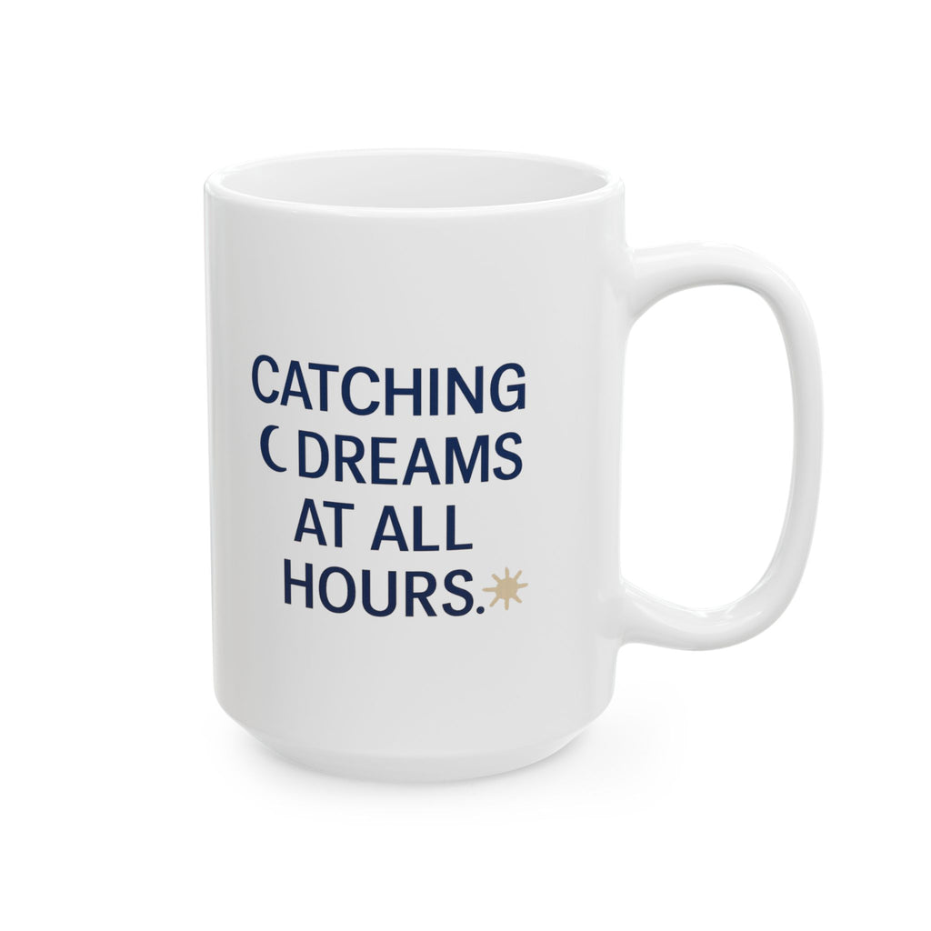Nurse Midwife Catching Dreams At All Hours Coffee Mug | Cat Lover Gift | Ceramic Mug