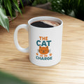 The Cat Is In Charge Here Coffee Mug | Funny Cat Lover | Ceramic Mug