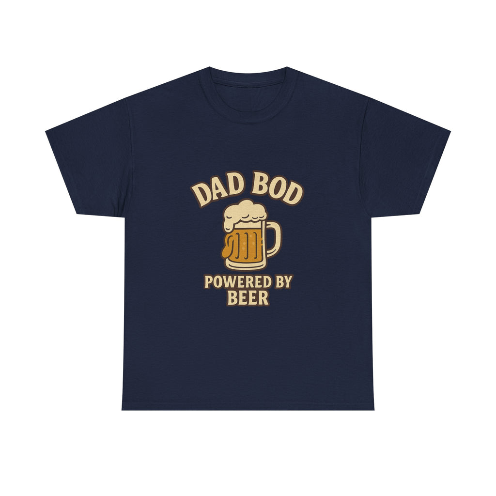 Dad Bod Powered By Beer Father T-Shirt | Gift for Dad | Graphic Tee