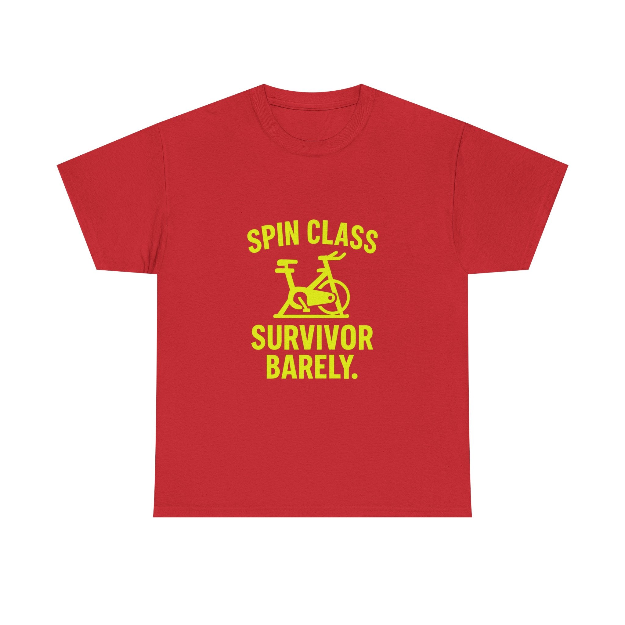 Spin Class Survivor Barely T-Shirt | Unique Gift | Graphic Tee