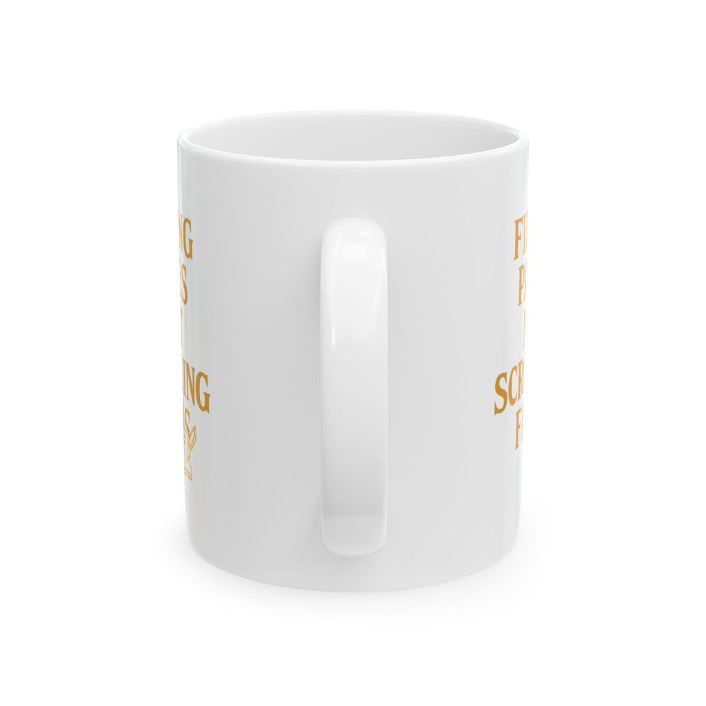 Gratitude Journaler Filling Pages Not Scrolling Feeds Coffee Mug | Unique Gift | Ceramic Mug