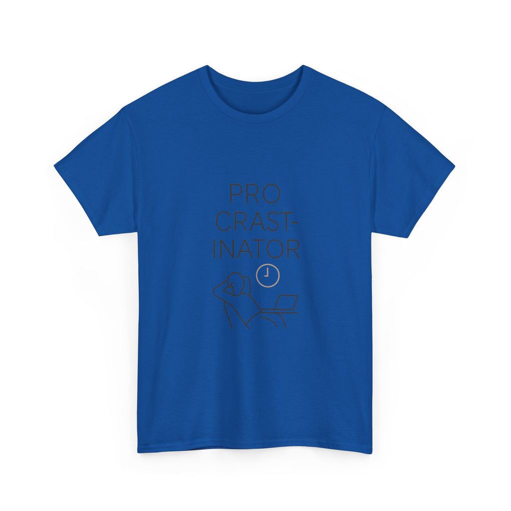 Powered By Procrastination T-Shirt | Funny Procrastinator Gift | Graphic Tee