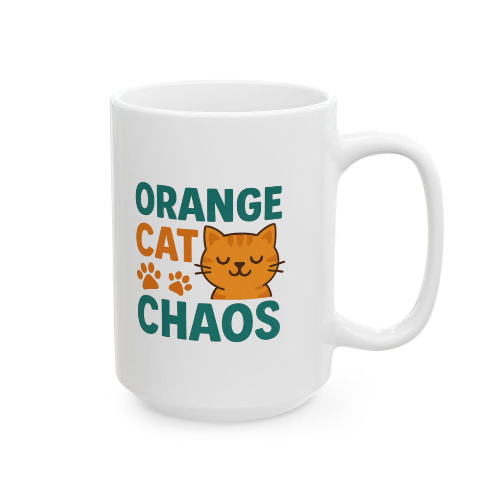 Orange Cats Choose Chaos Coffee Mug | Funny Cat Gift | Ceramic Mug