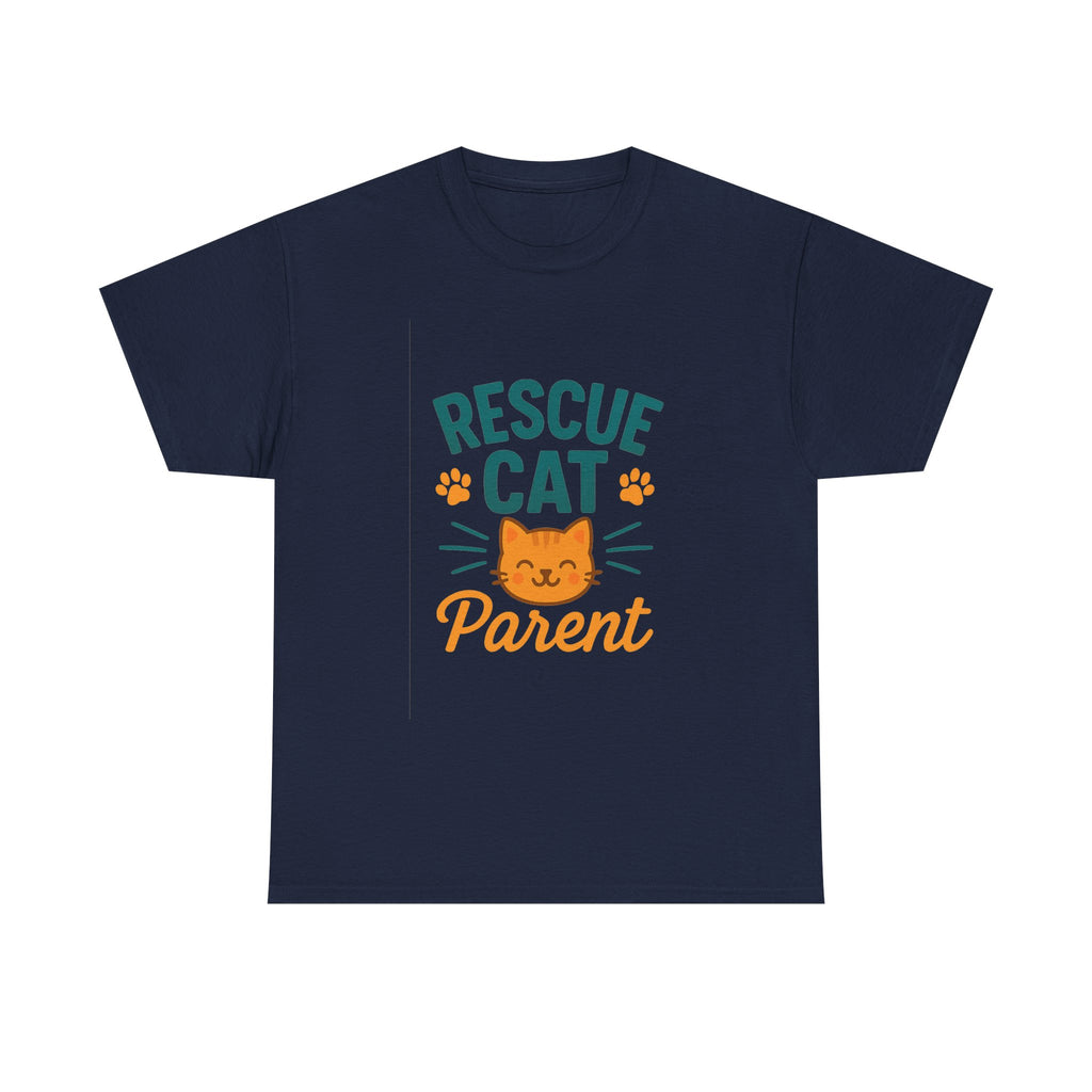 Saved By A Rescue Cat T-Shirt | Funny Rescue Pet Gift | Graphic Tee