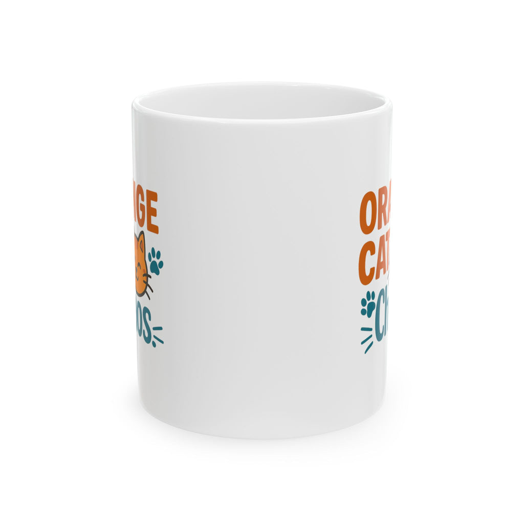 Orange Cat Chaos Mode Activated Coffee Mug | Funny Pet Humor | Ceramic Mug