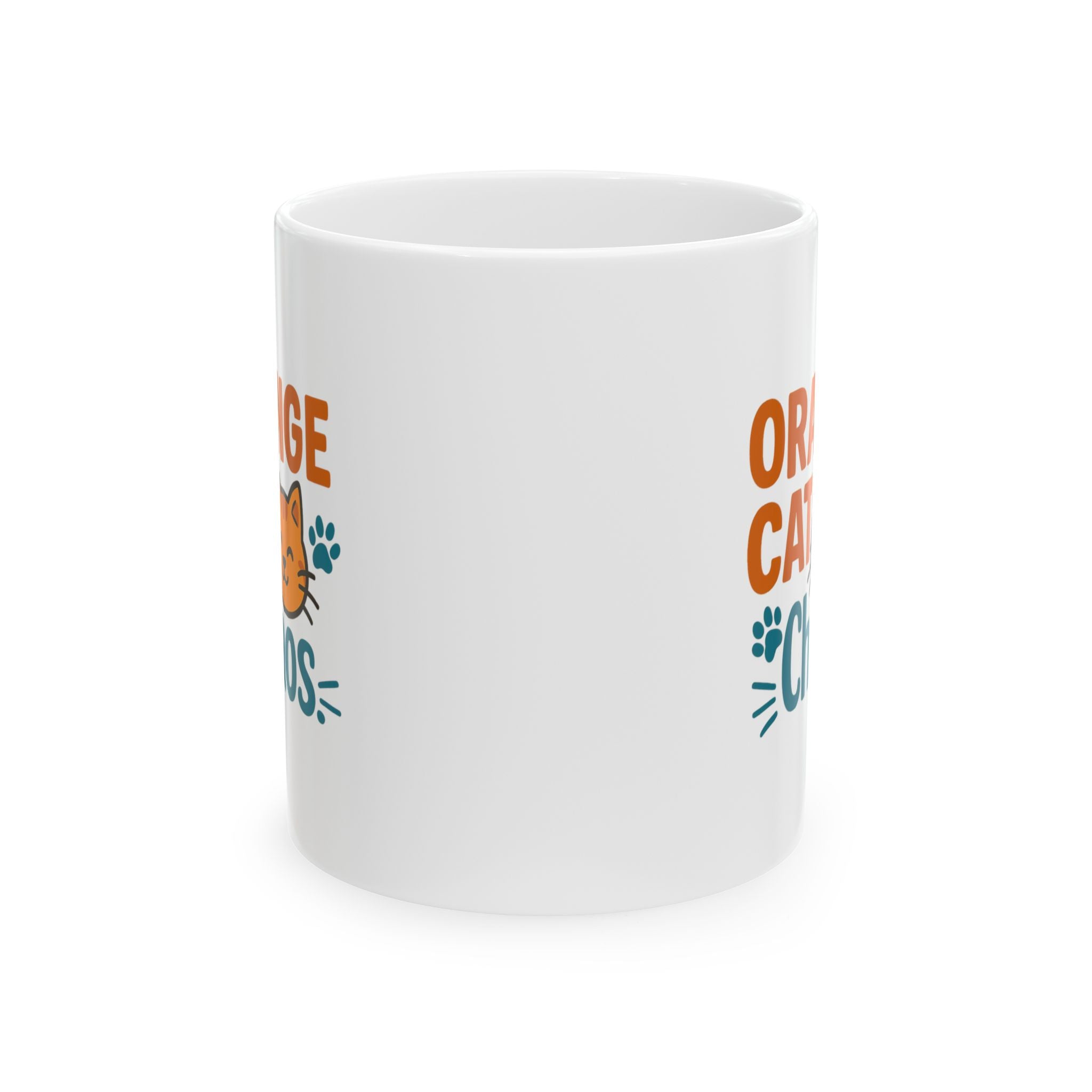 Orange Cat Chaos Mode Activated Coffee Mug | Funny Pet Humor | Ceramic Mug