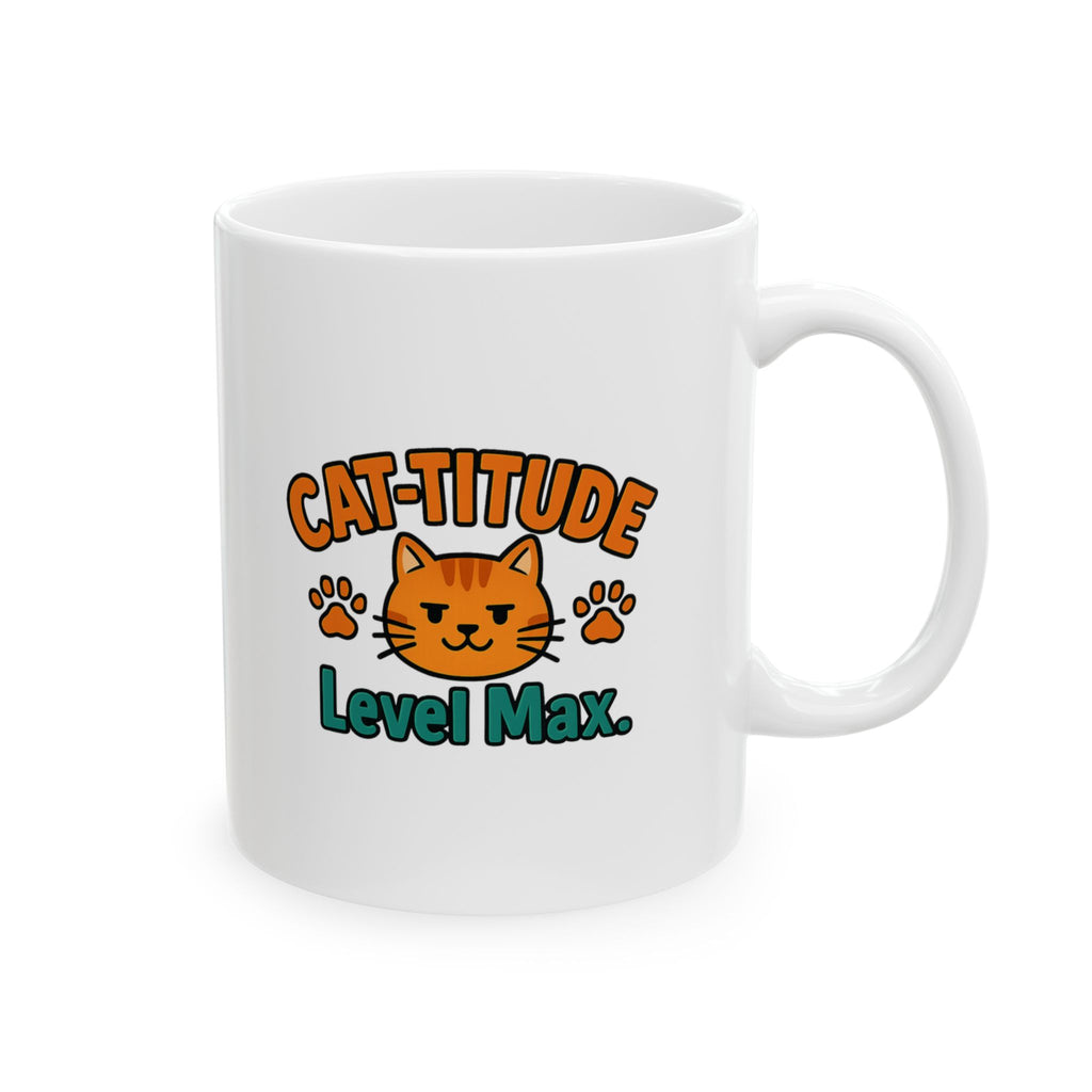 Cat Mood Do Not Test Me Coffee Mug | Funny Cat Attitude Gift | Ceramic Mug