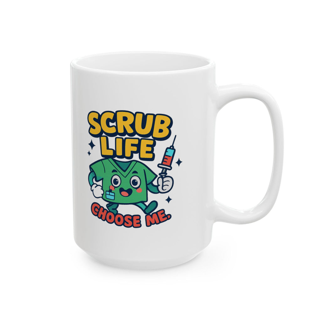 Scrubs On Coffee In Nurse Mode Coffee Mug | Funny Nurse Humor | Ceramic Mug