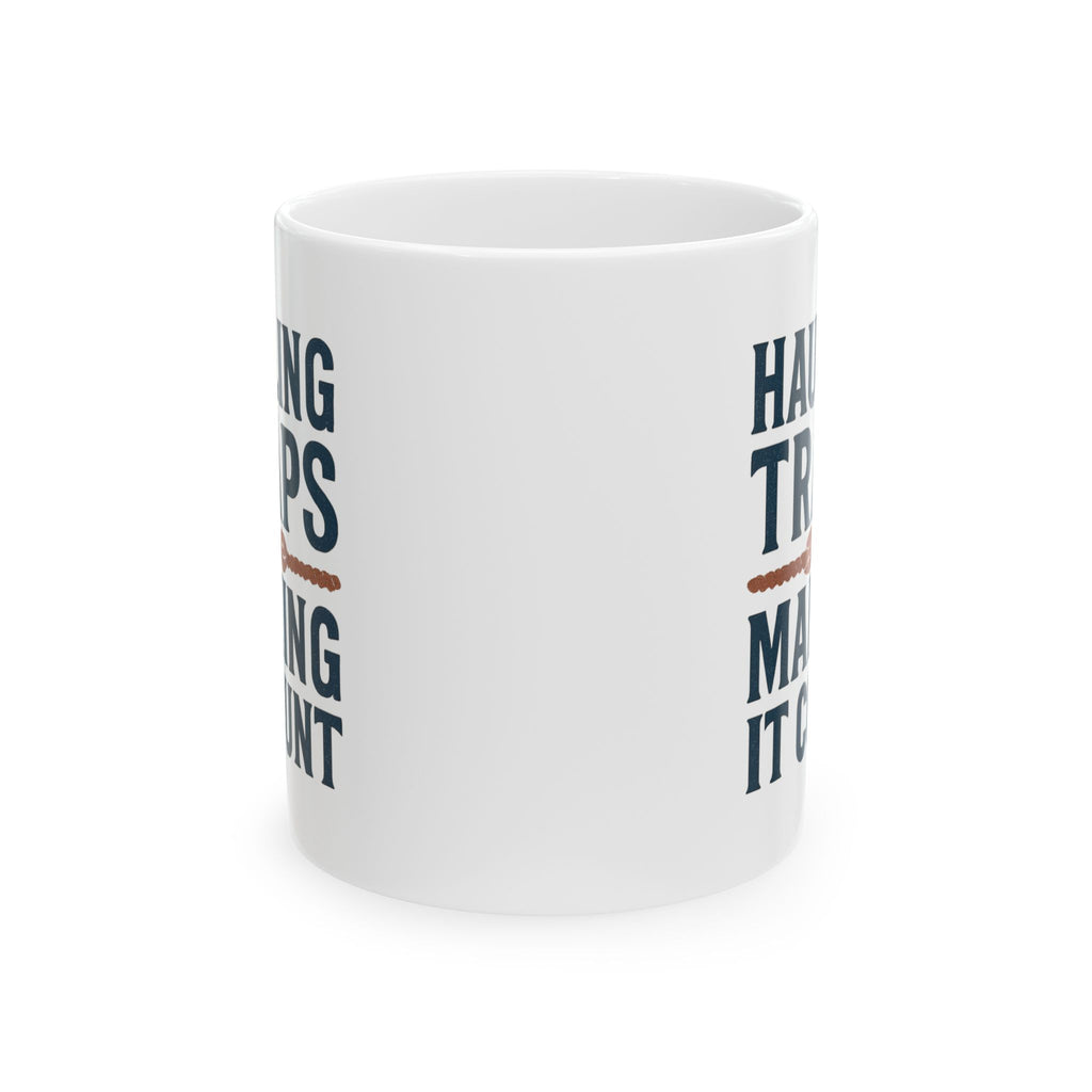 Lobsterman Hauling Traps And Making Coffee Count Coffee Mug | Coffee Lover Gift | Ceramic Mug