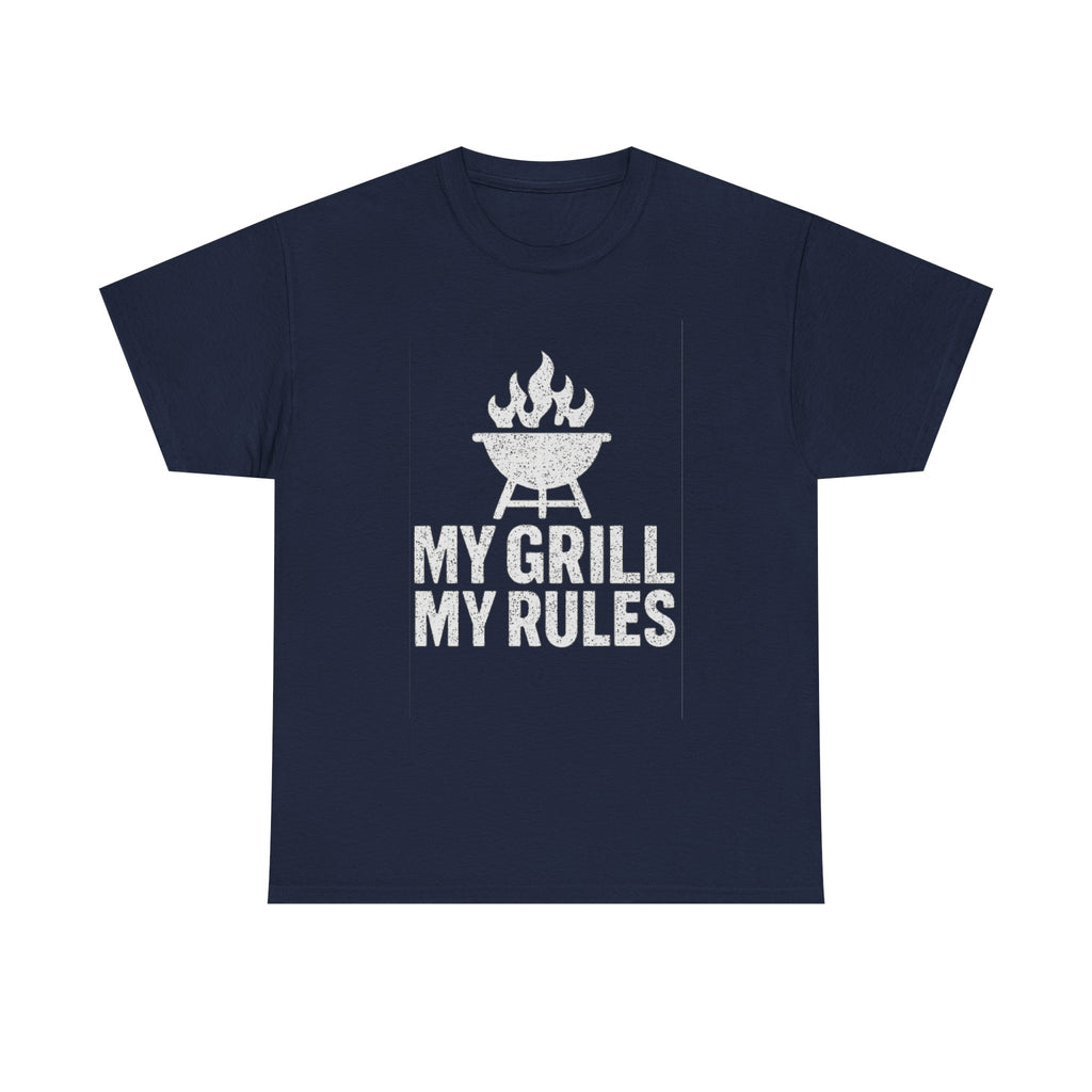 BBQ Rules My Grill My Rules Dad T-Shirt | Gift for Dad | Graphic Tee