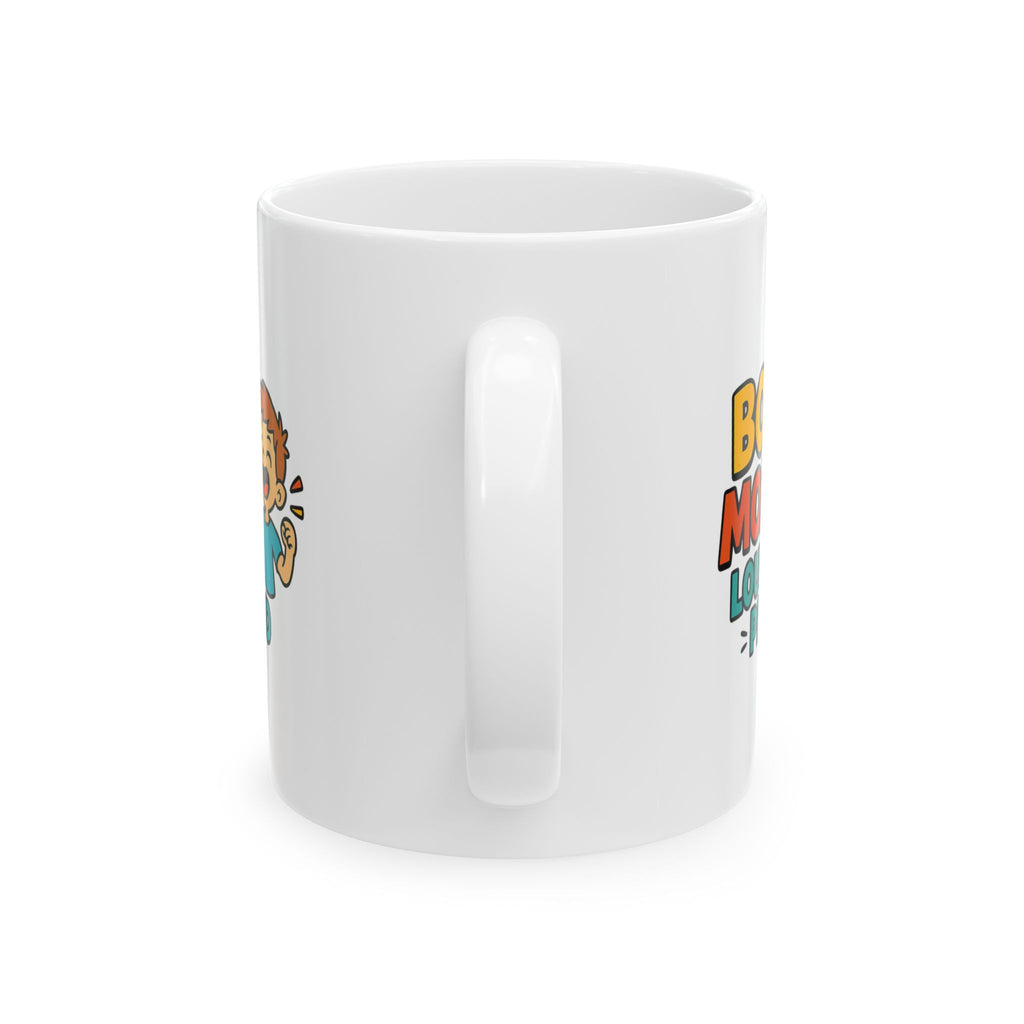 Boy Mom Outnumbered But Winning Coffee Mug | Funny Boy Mom Gift | Ceramic Mug