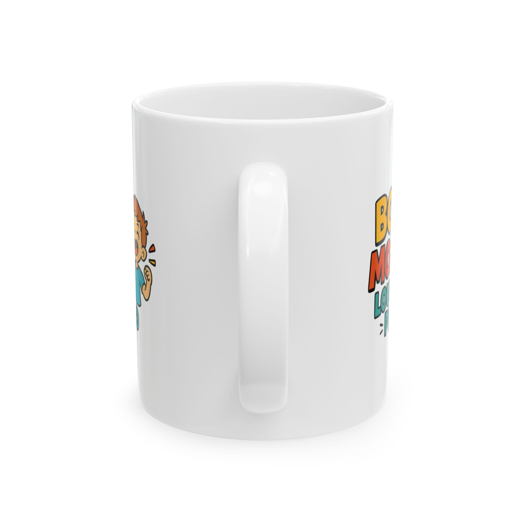 Boy Mom Outnumbered But Winning Coffee Mug | Funny Boy Mom Gift | Ceramic Mug