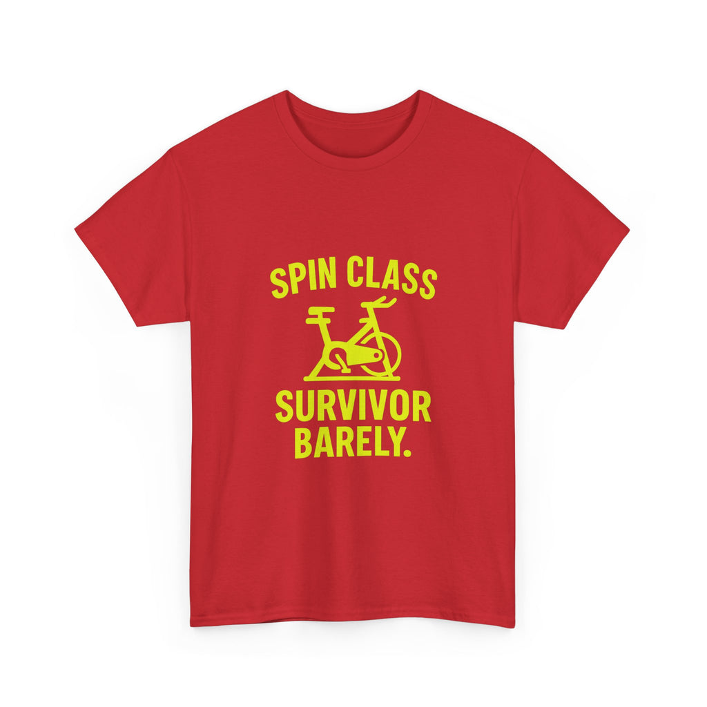 Spin Class Survivor Barely T-Shirt | Unique Gift | Graphic Tee
