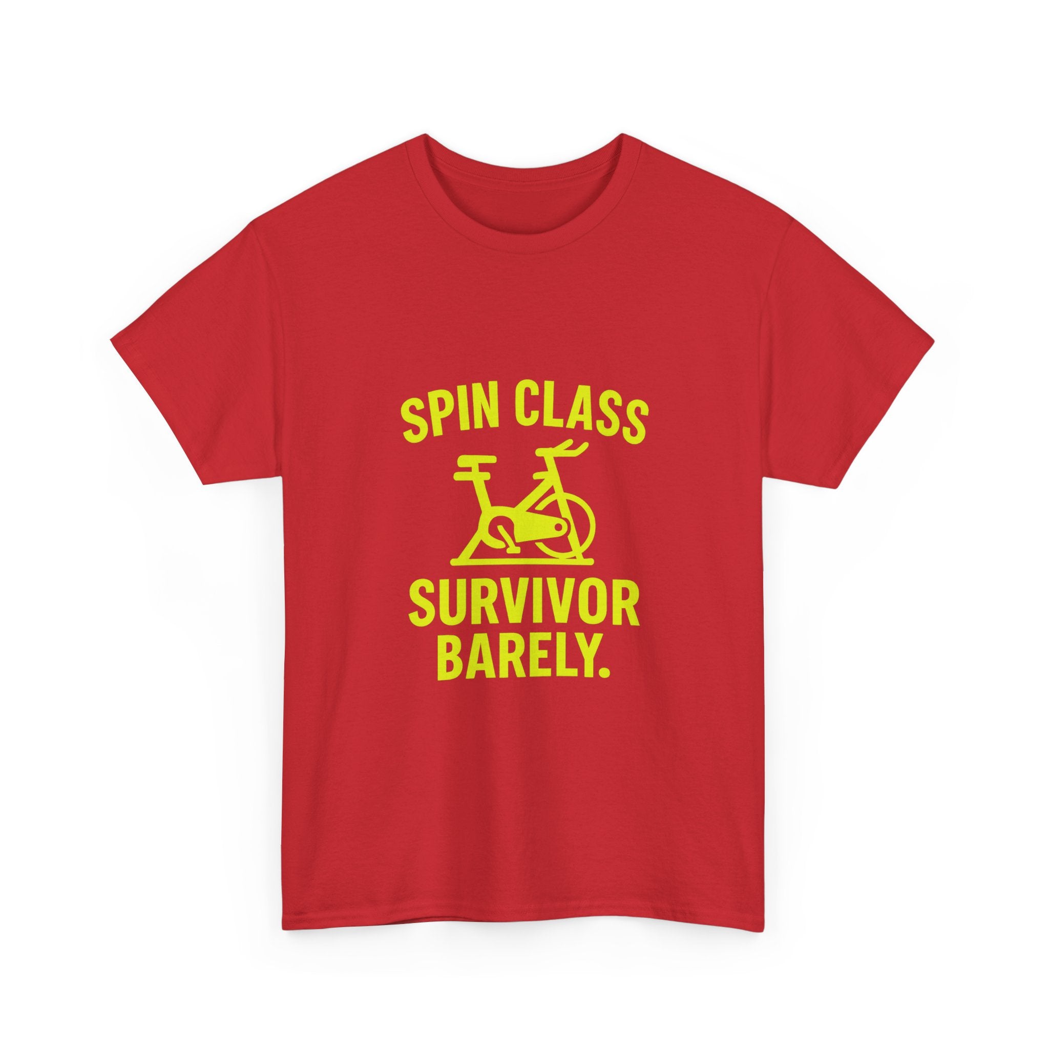 Spin Class Survivor Barely T-Shirt | Unique Gift | Graphic Tee
