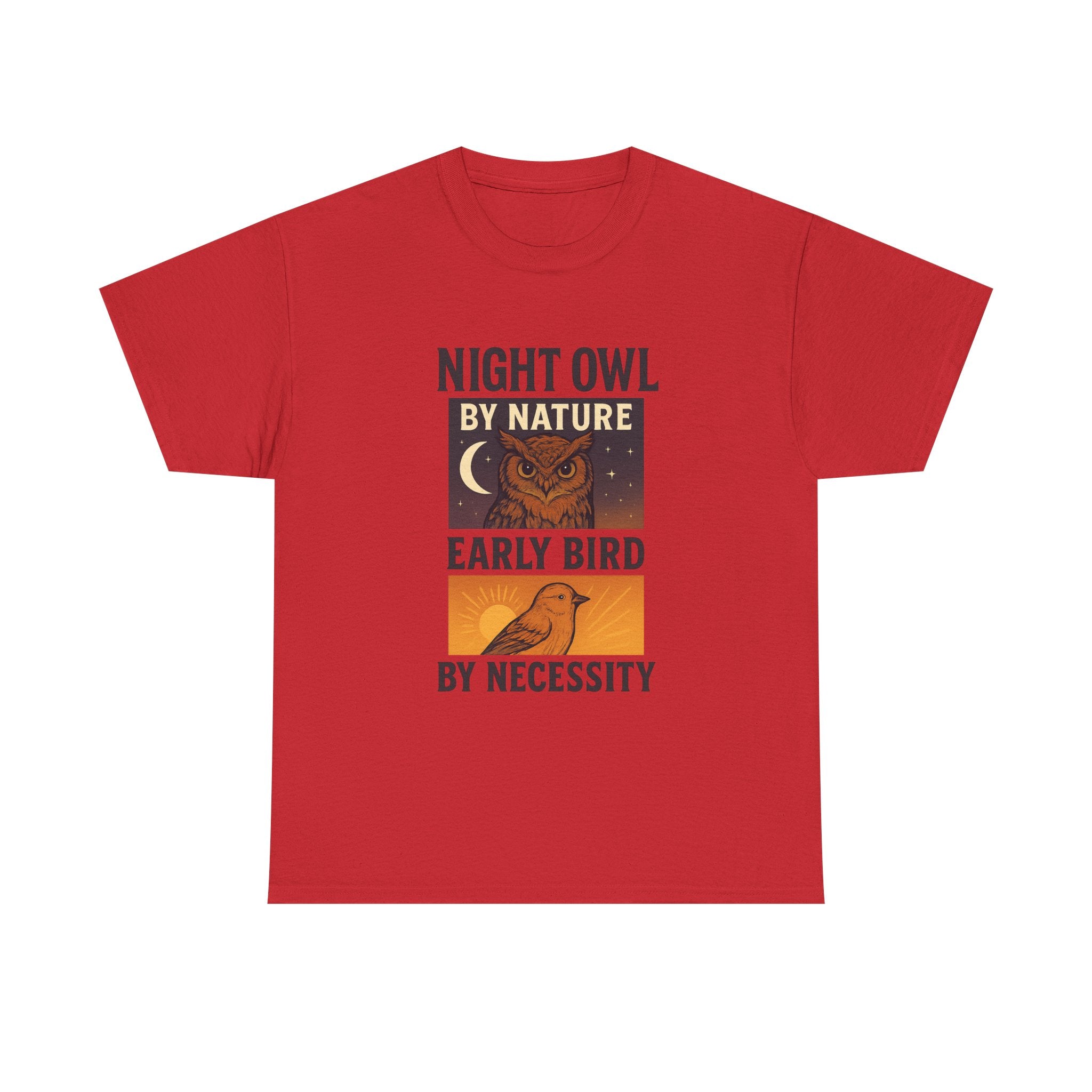 Night Owl by Nature Early Bird by Necessity T-Shirt | Bird Lover Gift | Graphic Tee