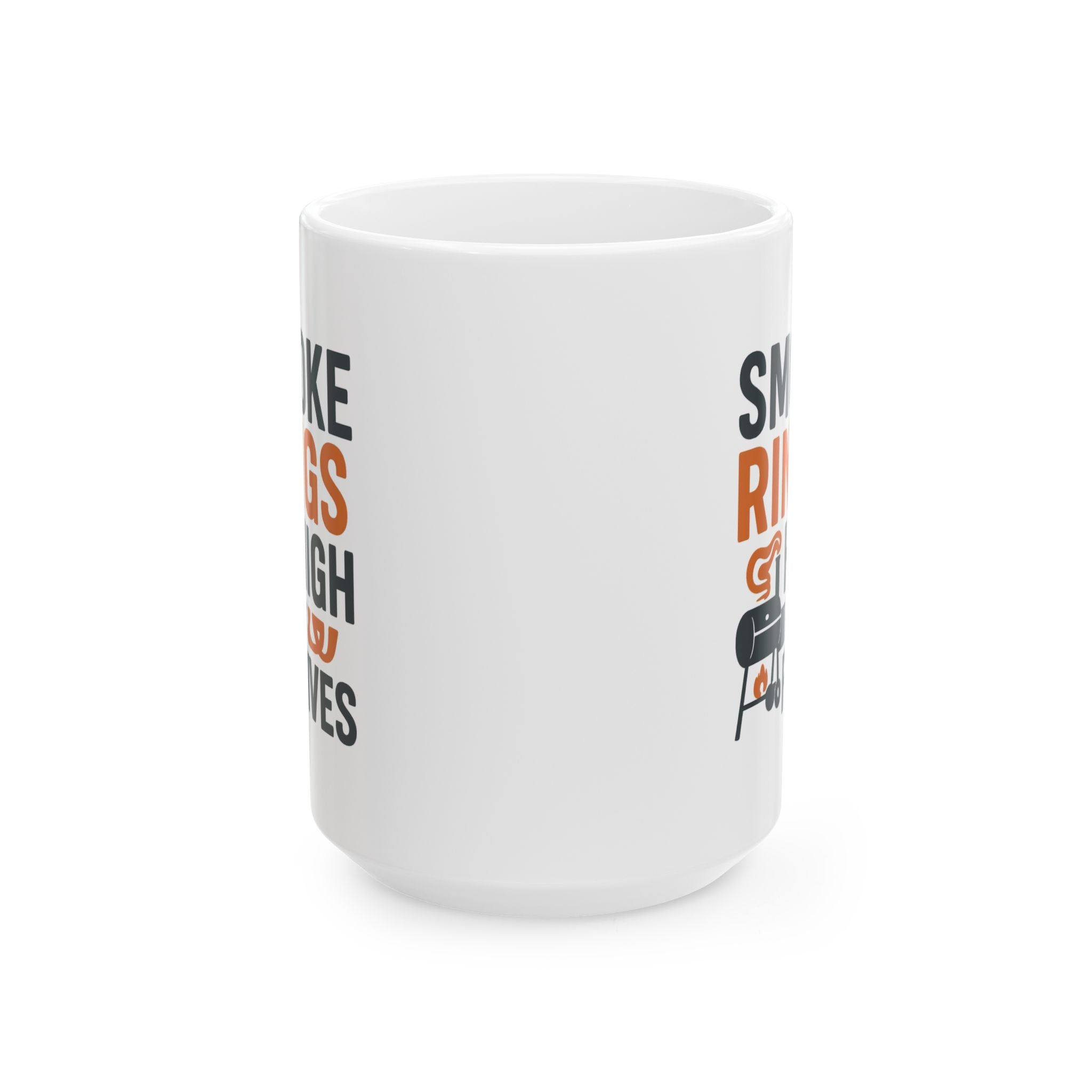 Grill Master Smoke Rings And High Fives Coffee Mug | Unique Gift | Ceramic Mug