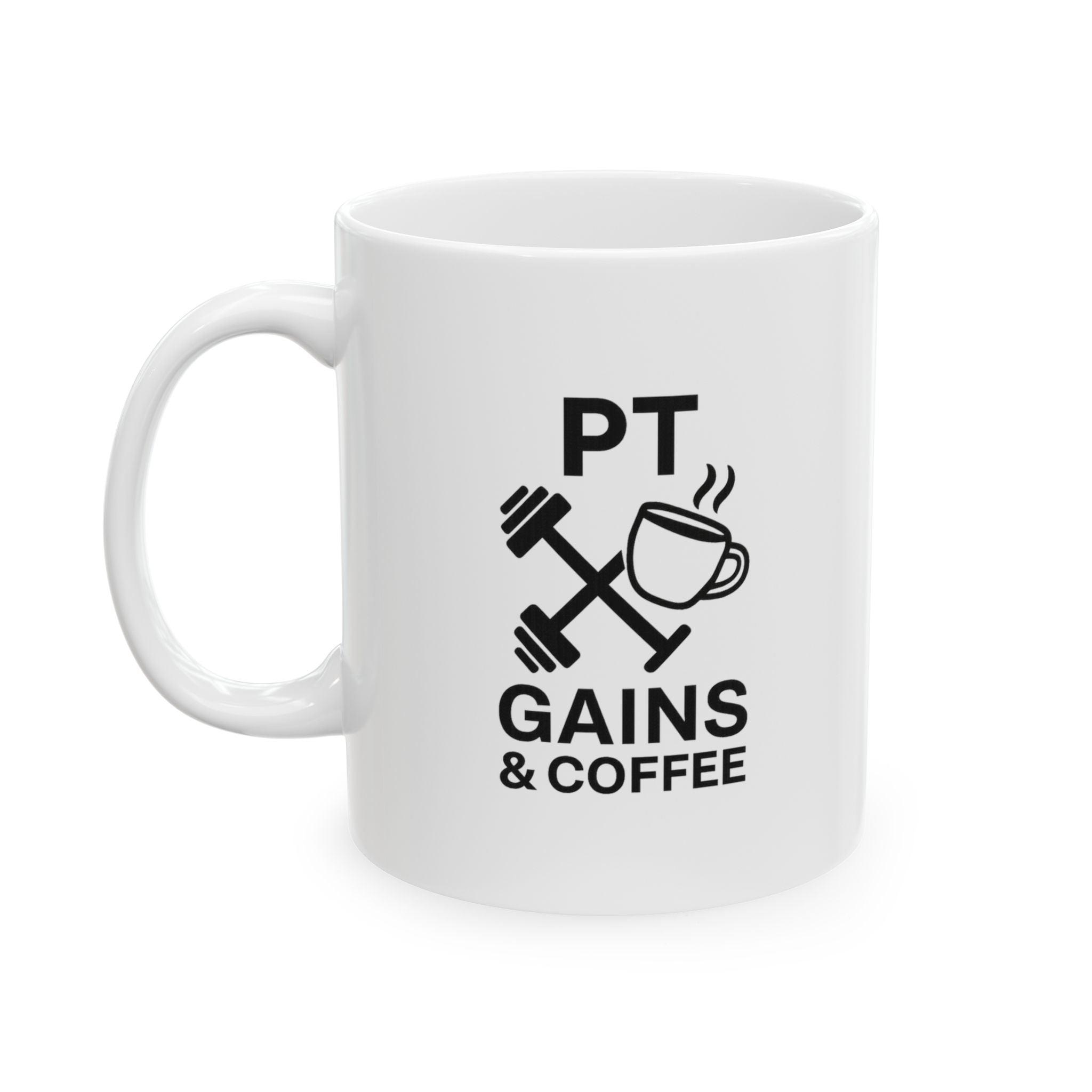 Physical Therapist Gains And Coffee Coffee Mug | Coffee Lover Gift | Ceramic Mug