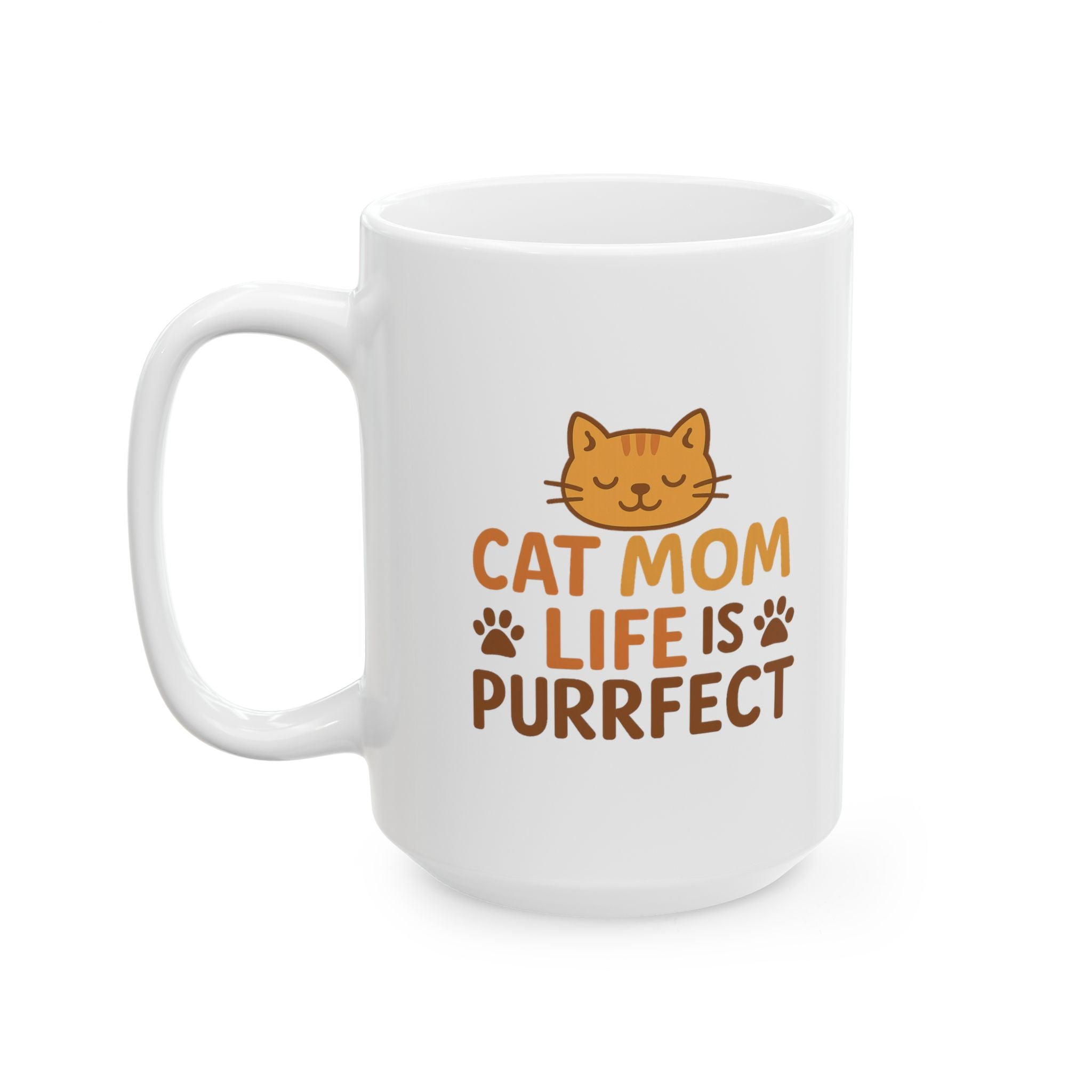 Cat Mom Life Is Purrfect Coffee Mug | Cat Lover Gift | Ceramic Mug
