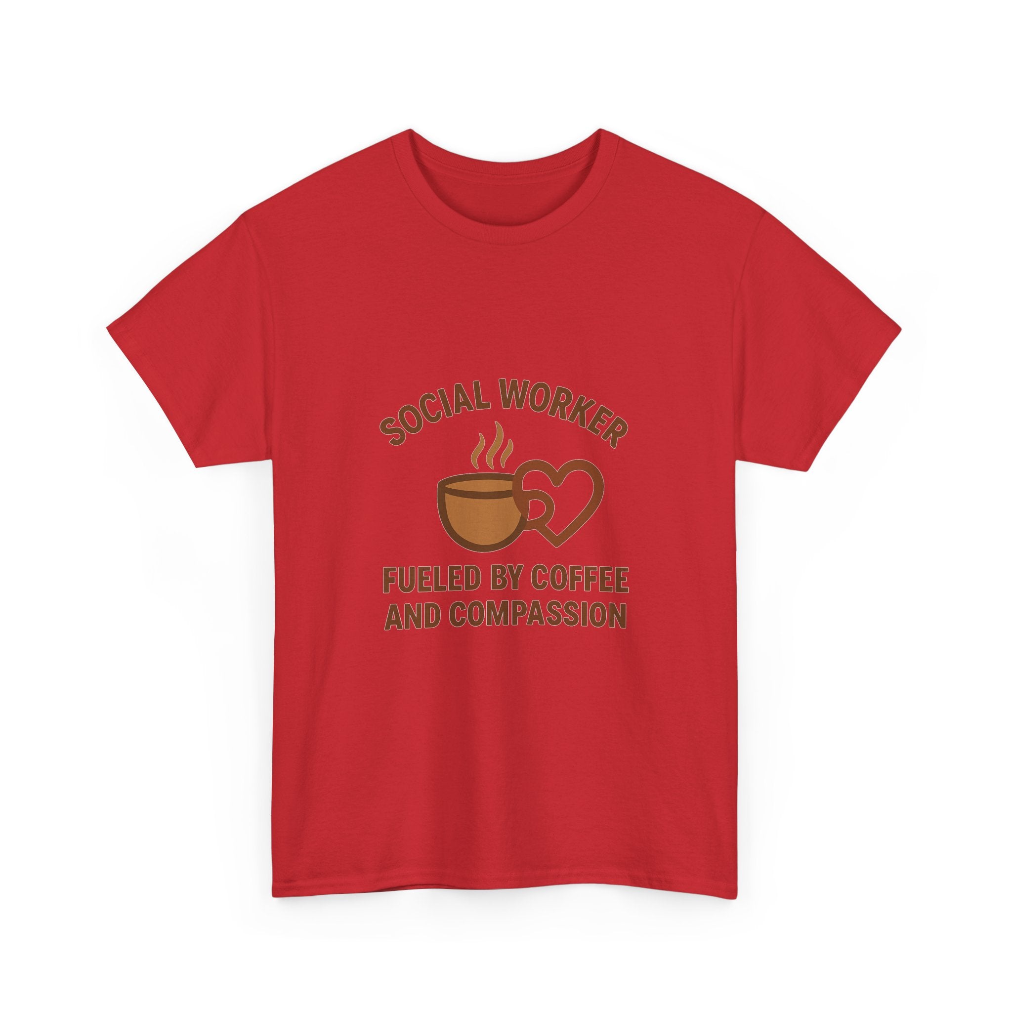 Social Worker Fueled By Coffee And Compassion T-Shirt | Coffee Lover Gift | Graphic Tee
