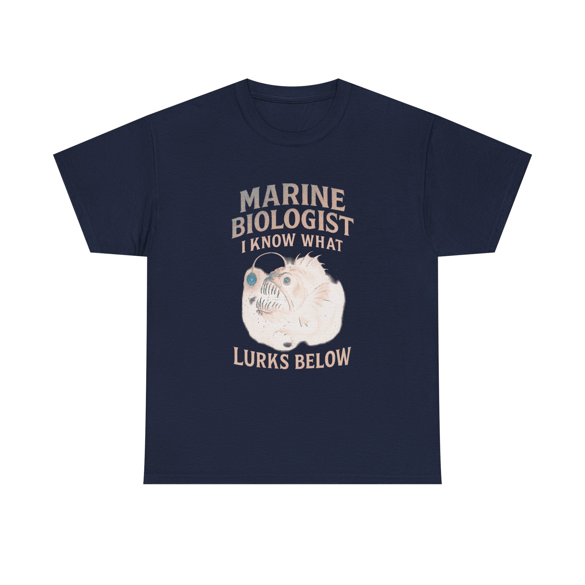 Marine Biologist I Know What Lurks Below T-Shirt | Unique Gift | Graphic Tee