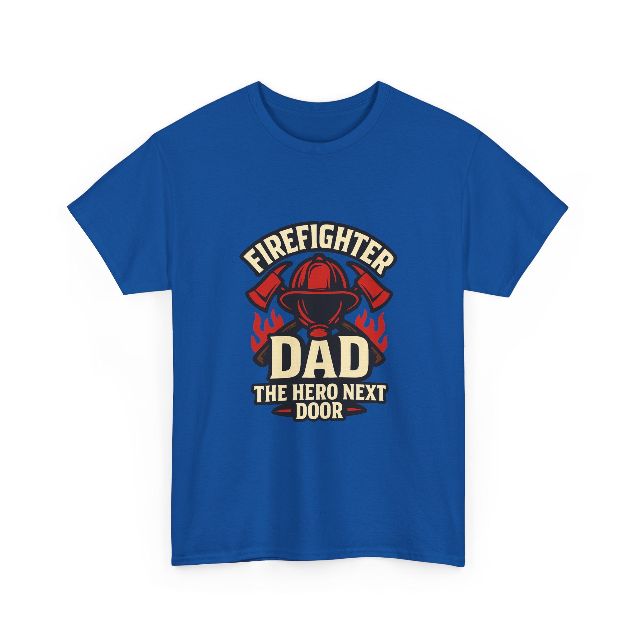 Firefighter Dad The Hero Next Door T-Shirt | Gift for Dad | Graphic Tee