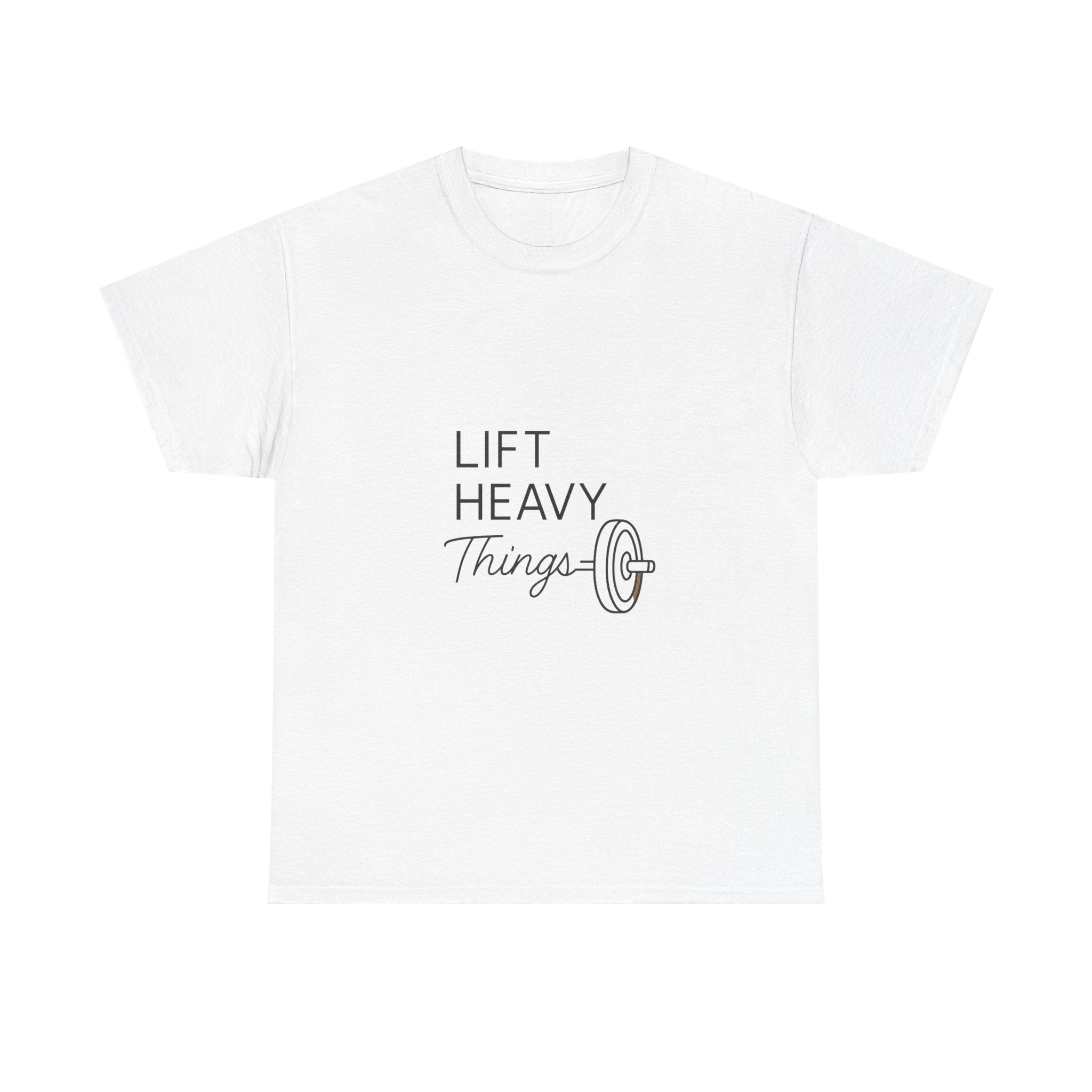 Lift Heavy Things It Helps T-Shirt | Weightlifting Gift | Graphic Tee