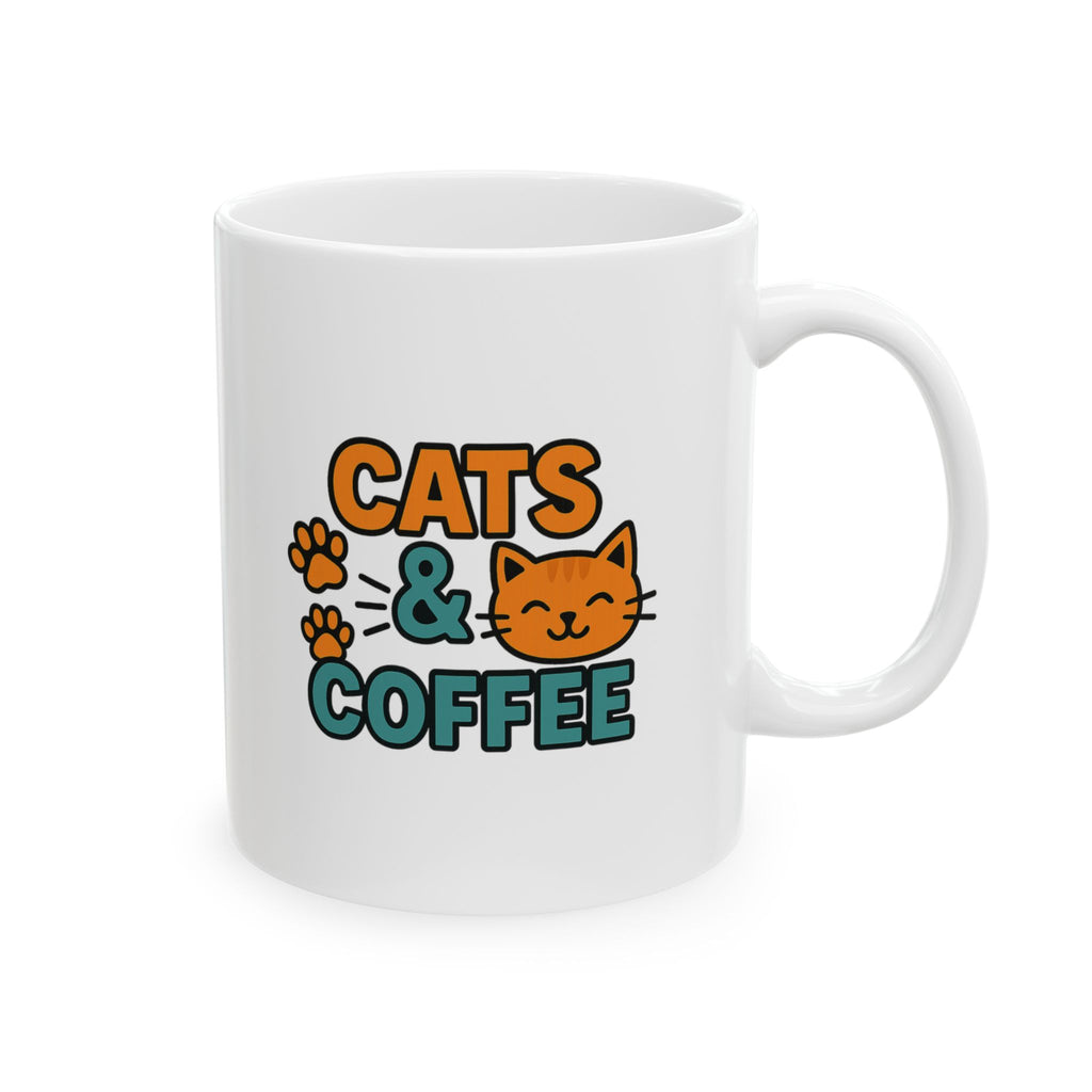 Powered By Coffee And Cat Naps Coffee Mug | Cat Mom Gift | Ceramic Mug