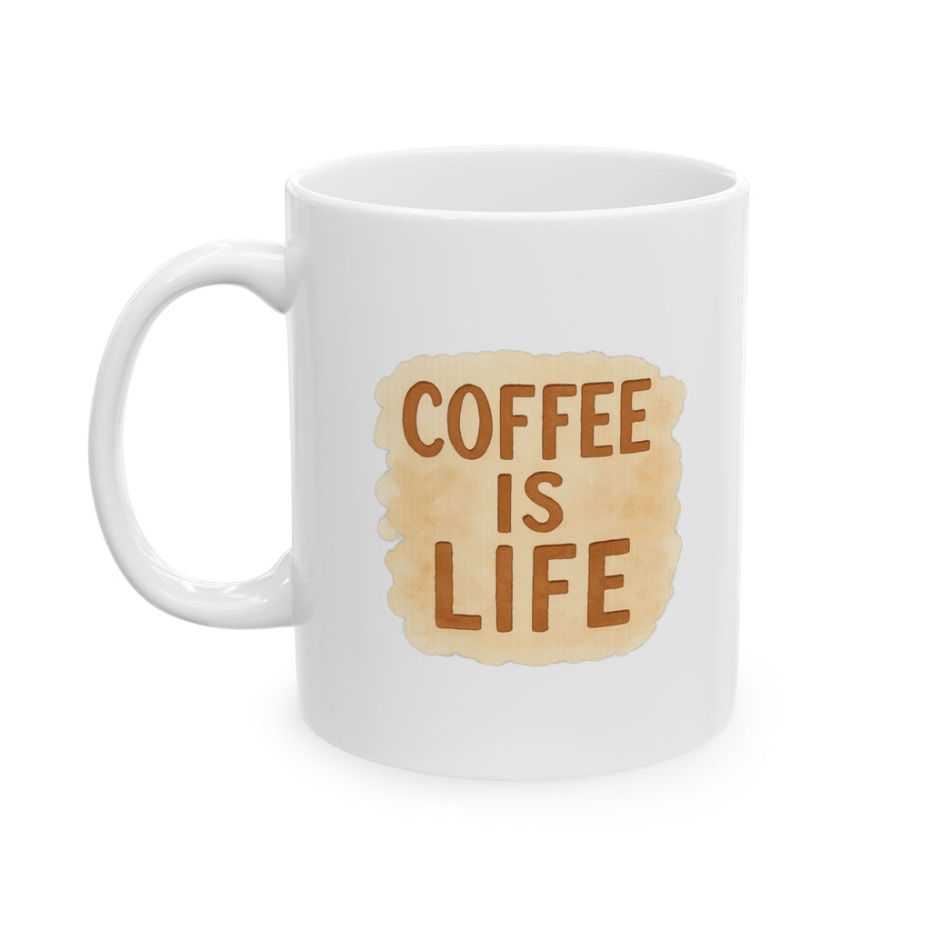 Coffee Is Life No Substitutes Accepted Coffee Mug | Coffee Lover Gift | Ceramic Mug