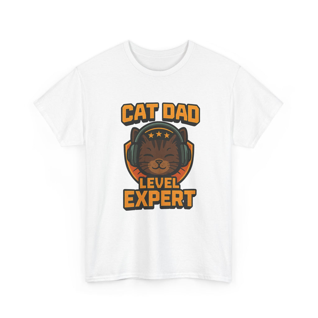 Cat Dad Level Expert Feline T-Shirt | Cat Lover Gift | Graphic Tee