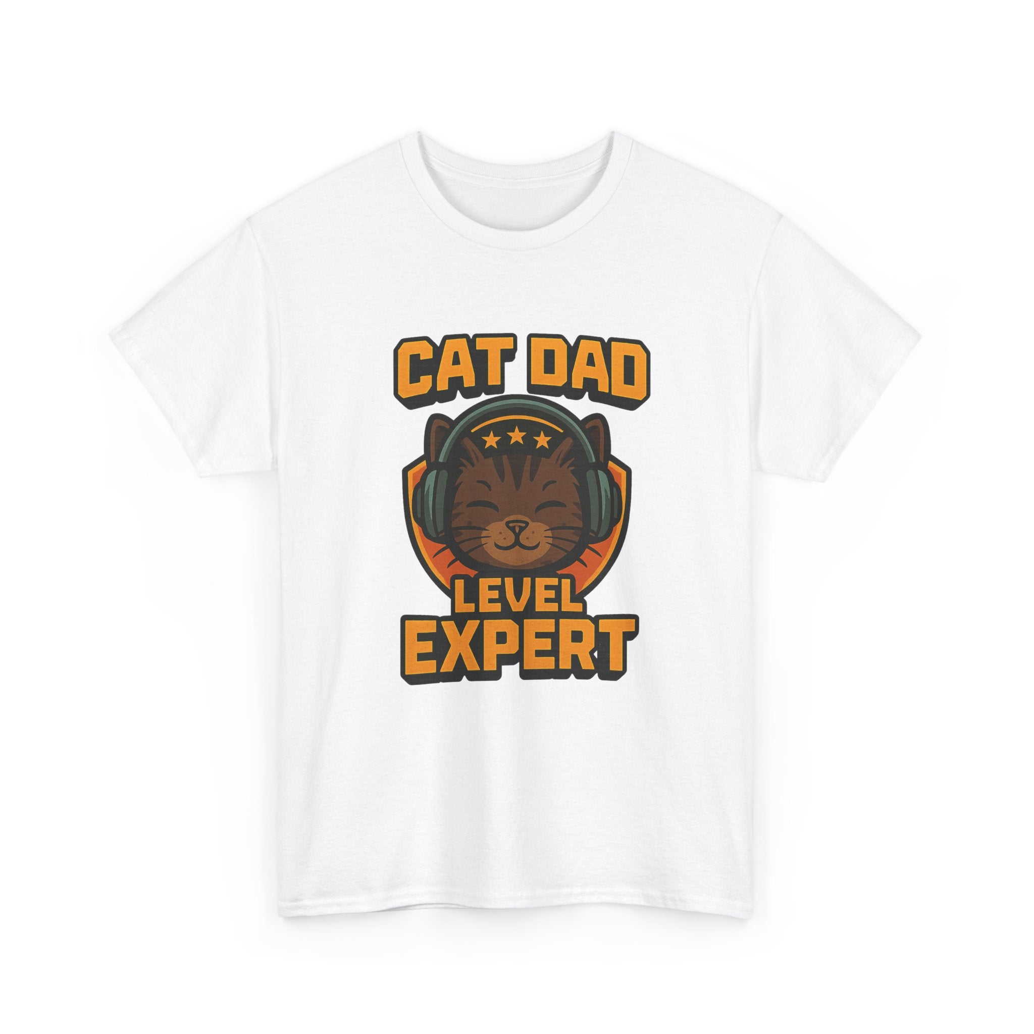 Cat Dad Level Expert Feline T-Shirt | Cat Lover Gift | Graphic Tee