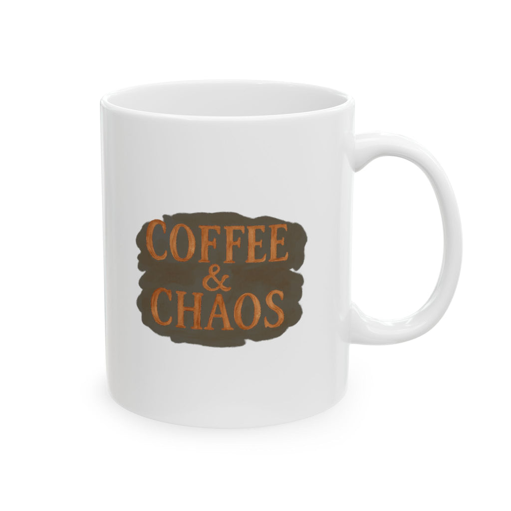 Fueled By Coffee Powered By Chaos Coffee Mug | Funny Gift | Ceramic Mug