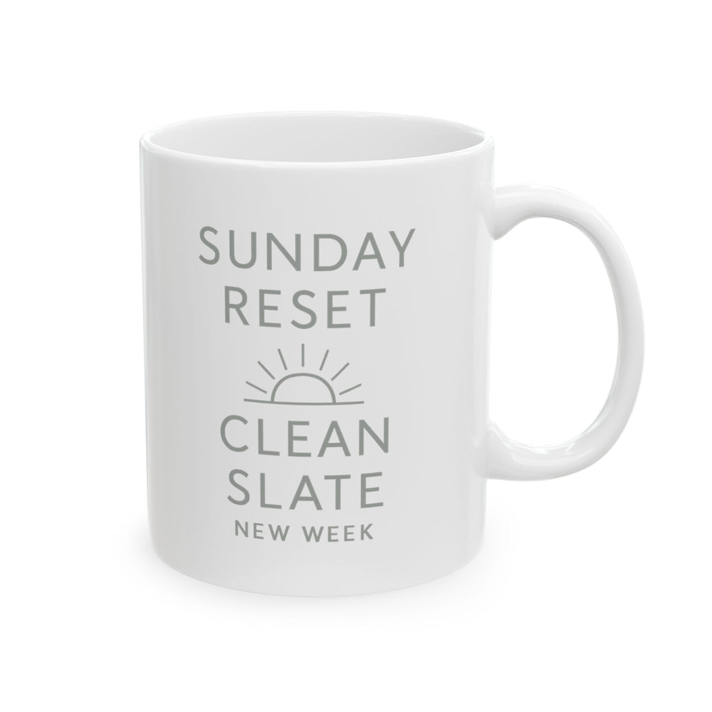 Sunday Reset Clean Slate New Week Coffee Mug | Unique Gift | Ceramic Mug