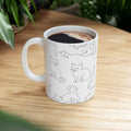 Delicate Playful Cats Full Wrap Coffee Mug | Cats Gift | Ceramic Mug