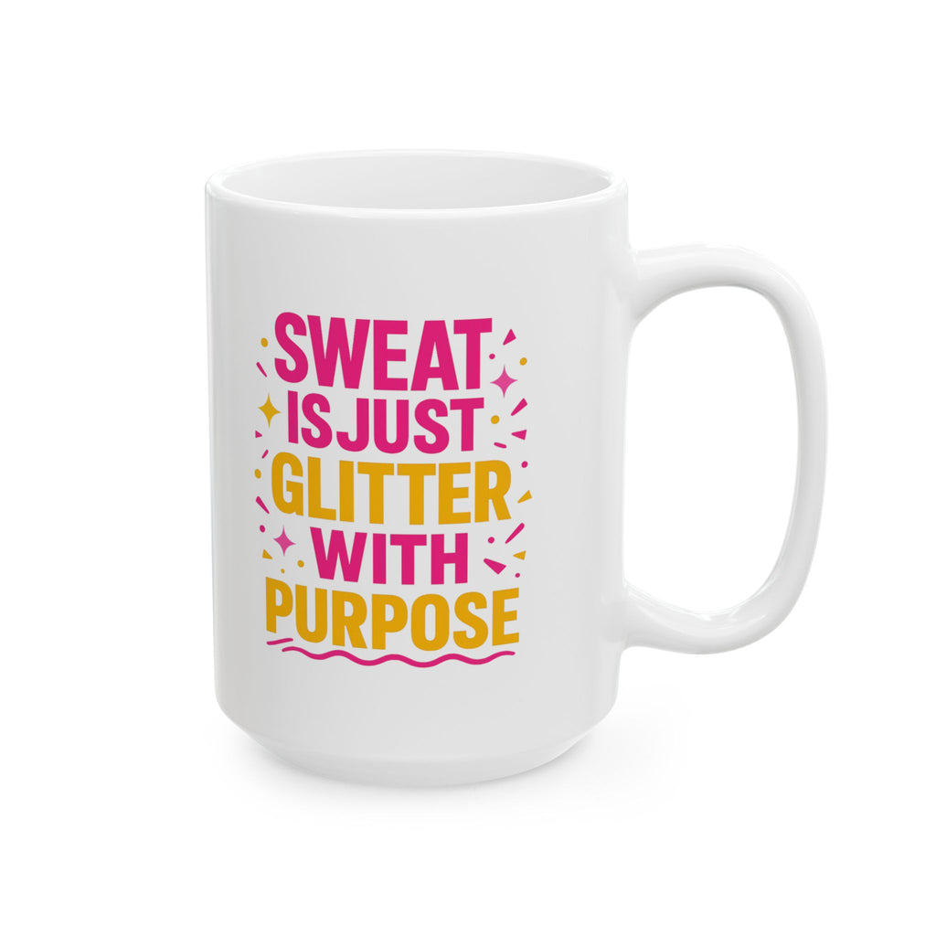 Zumba Instructor Sweat Is Just Glitter With Purpose Coffee Mug | Unique Gift | Ceramic Mug