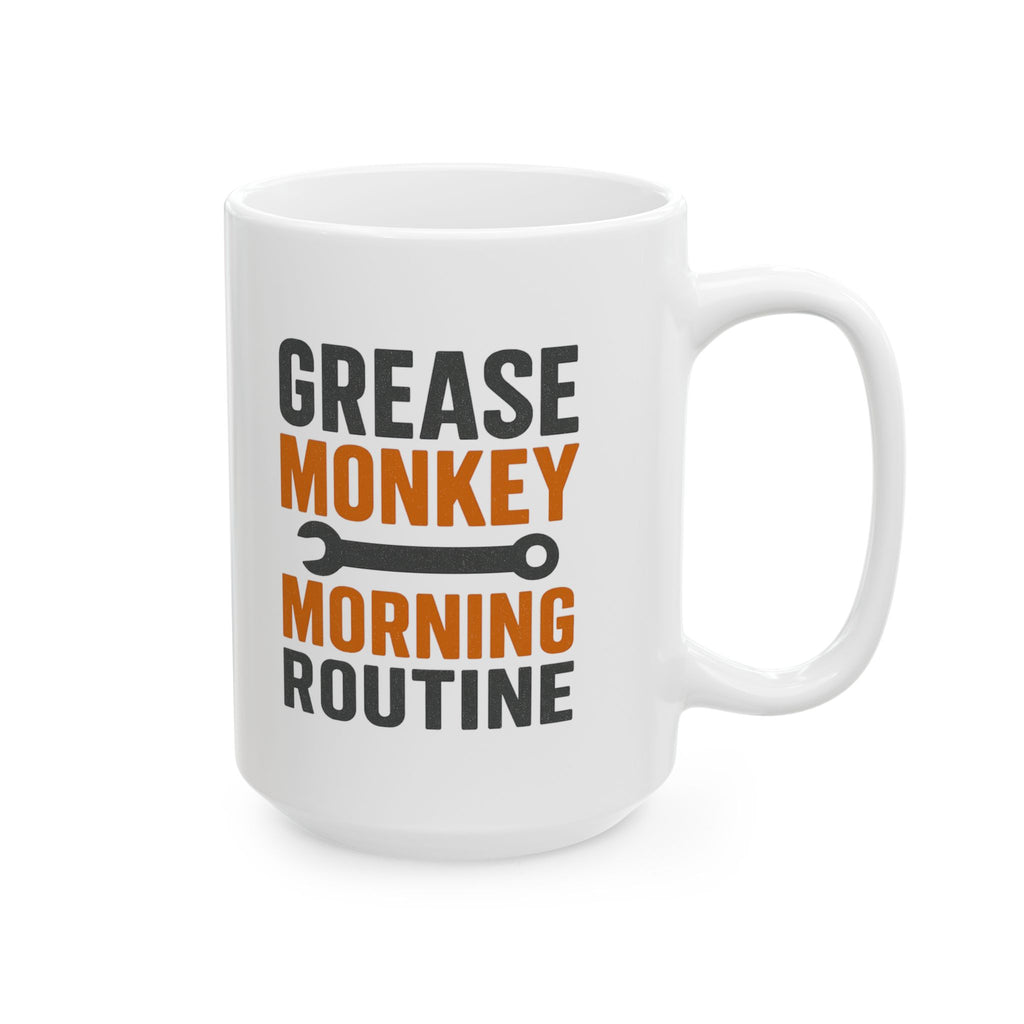 Mechanic Grease Monkey Morning Routine Coffee Mug | Mechanic Gift | Ceramic Mug