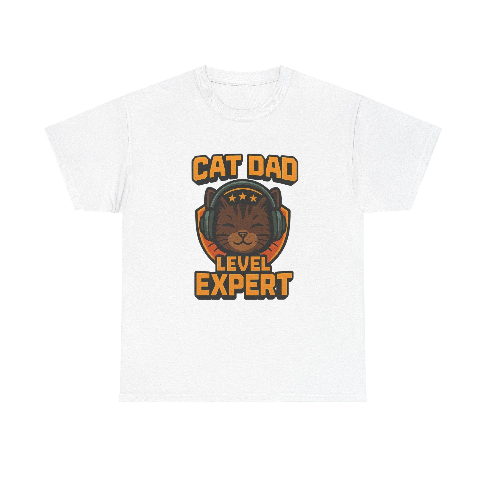 Cat Dad Level Expert Feline T-Shirt | Cat Lover Gift | Graphic Tee