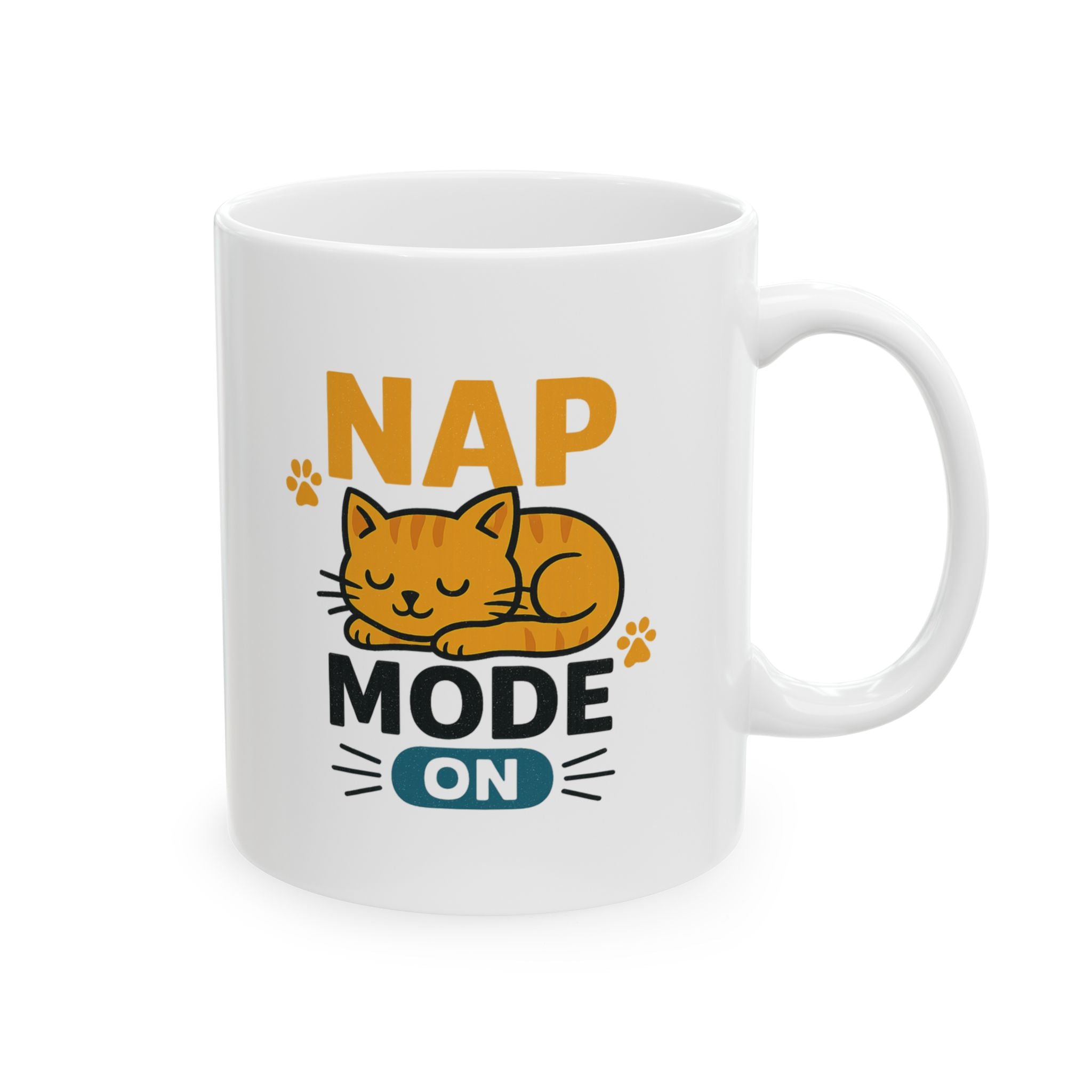 Cat Nap Mode Loading Coffee Mug | Funny Cat Gift | Ceramic Mug