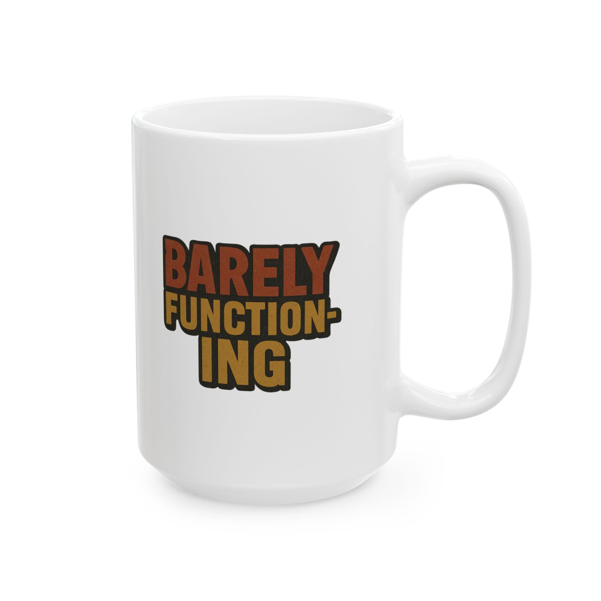 Alert Status Barely Awake Coffee Mug | Funny Tired Gift | Ceramic Mug