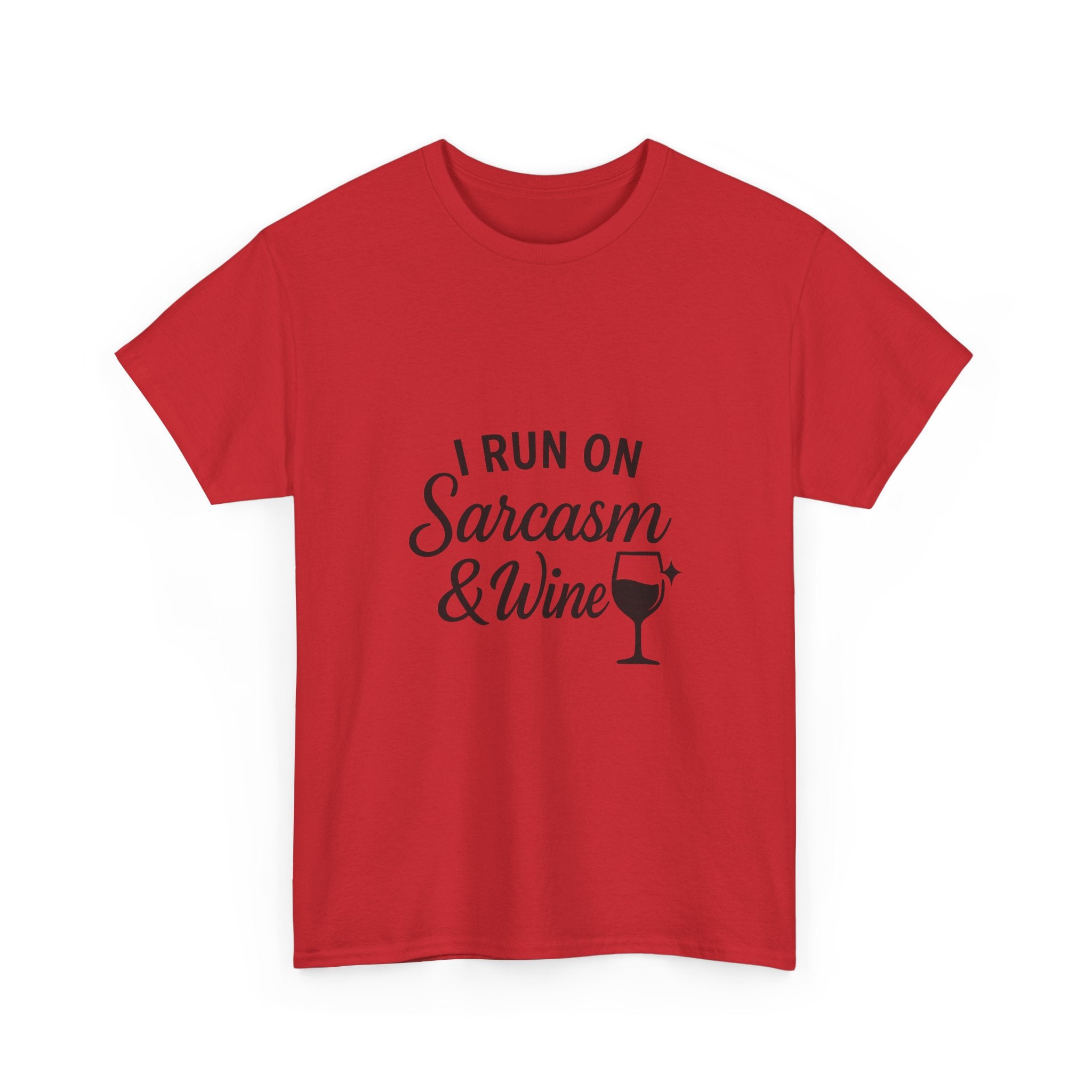 I Run On Sarcasm And Wine Funny T-Shirt | Funny Gift | Graphic Tee