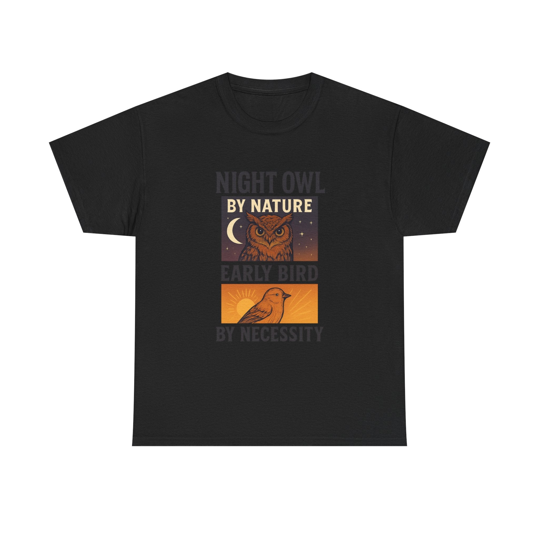 Night Owl by Nature Early Bird by Necessity T-Shirt | Bird Lover Gift | Graphic Tee