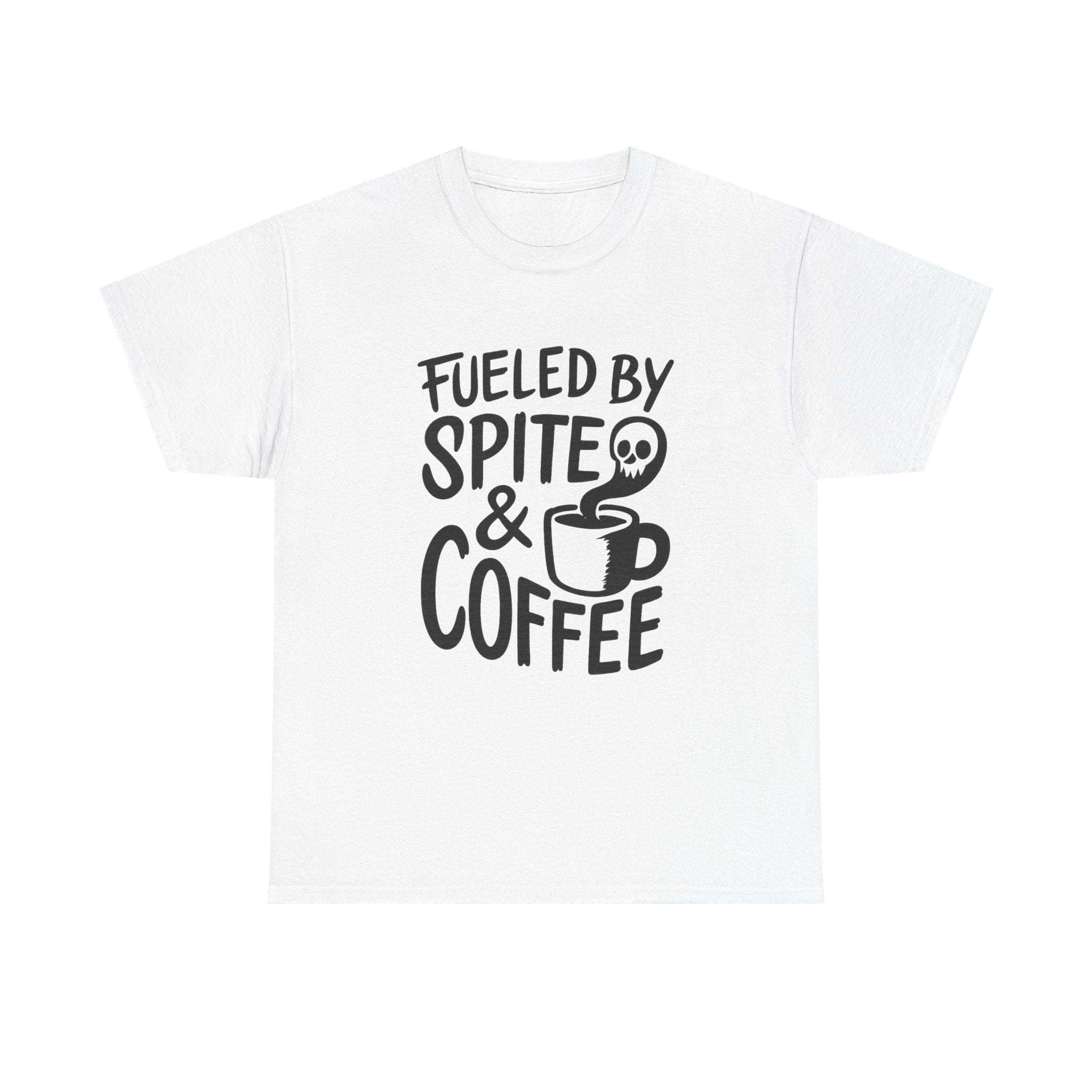 Fueled By Spite And Coffee Funny T-Shirt | Coffee Lover Gift | Graphic Tee