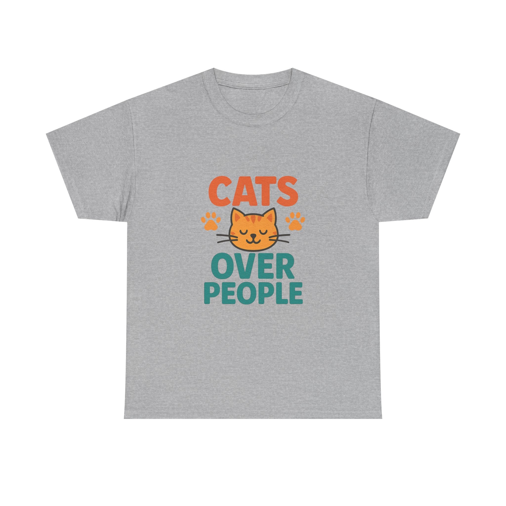 Cats Over People Period T-Shirt | Cat Lover Humor | Graphic Tee
