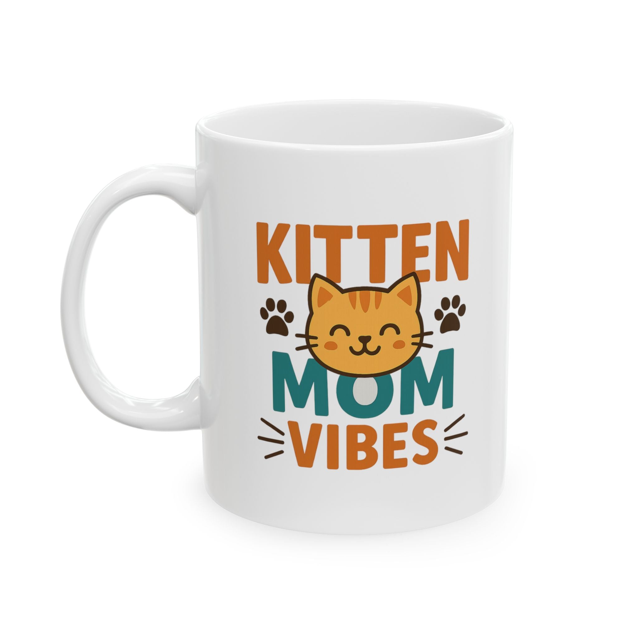 Fueled By Kitten Cuddles Coffee Mug | Cat Mom Gift | Ceramic Mug