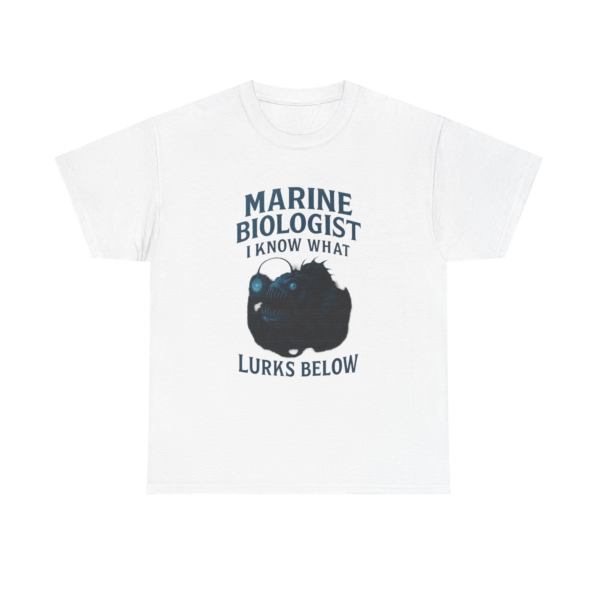 Marine Biologist I Know What Lurks Below T-Shirt | Unique Gift | Graphic Tee