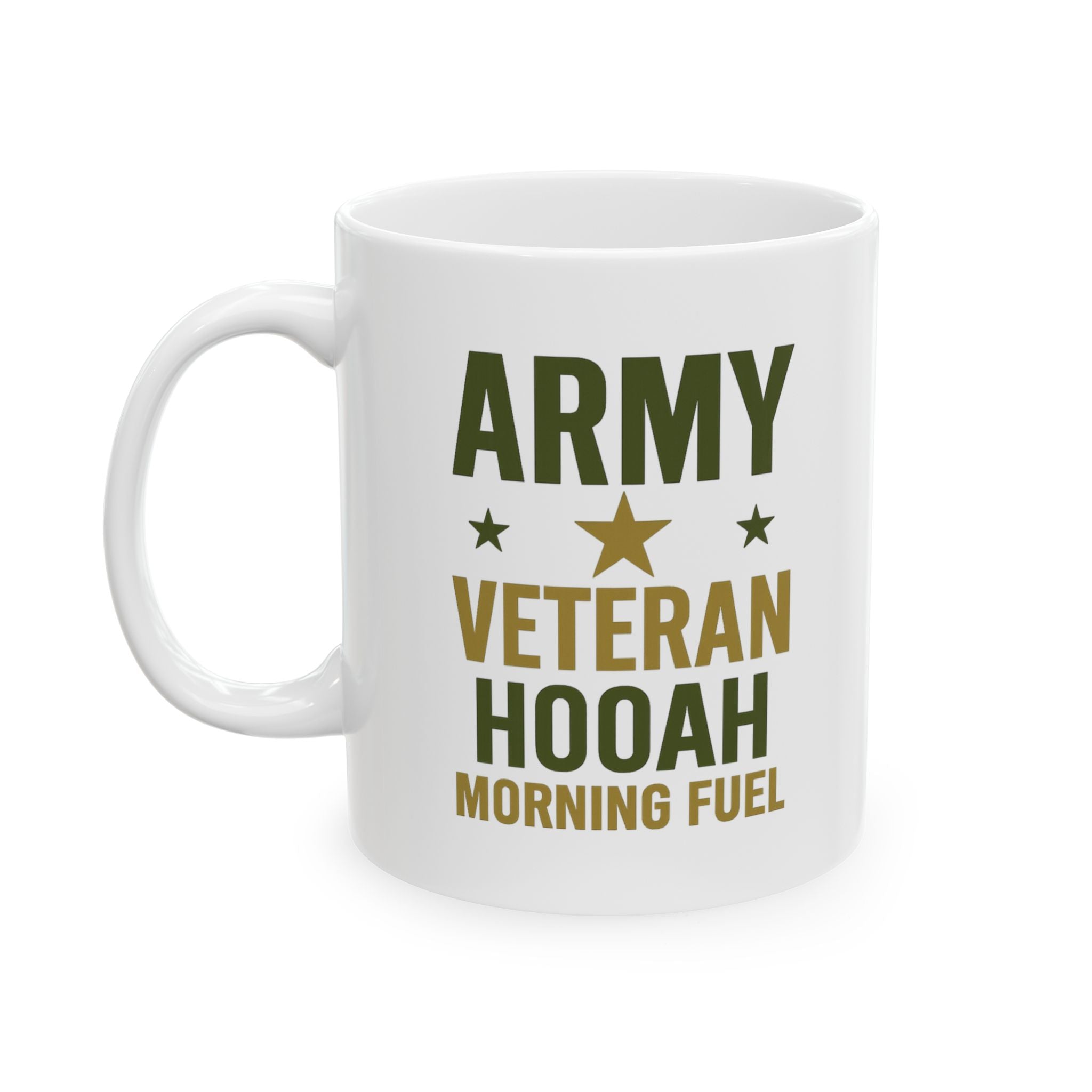 Army Veteran Hooah Morning Fuel Coffee Mug | Veteran Gift | Ceramic Mug